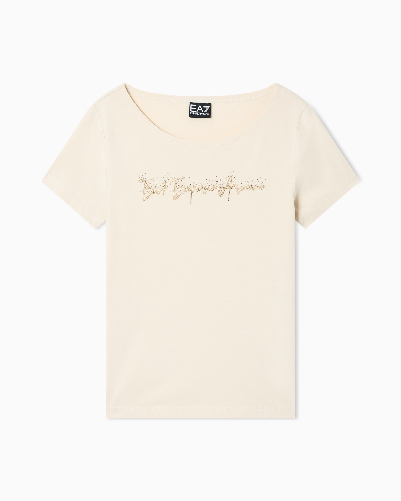 T-shirt in jersey stretch con logo signature  Logo Series Slide 0