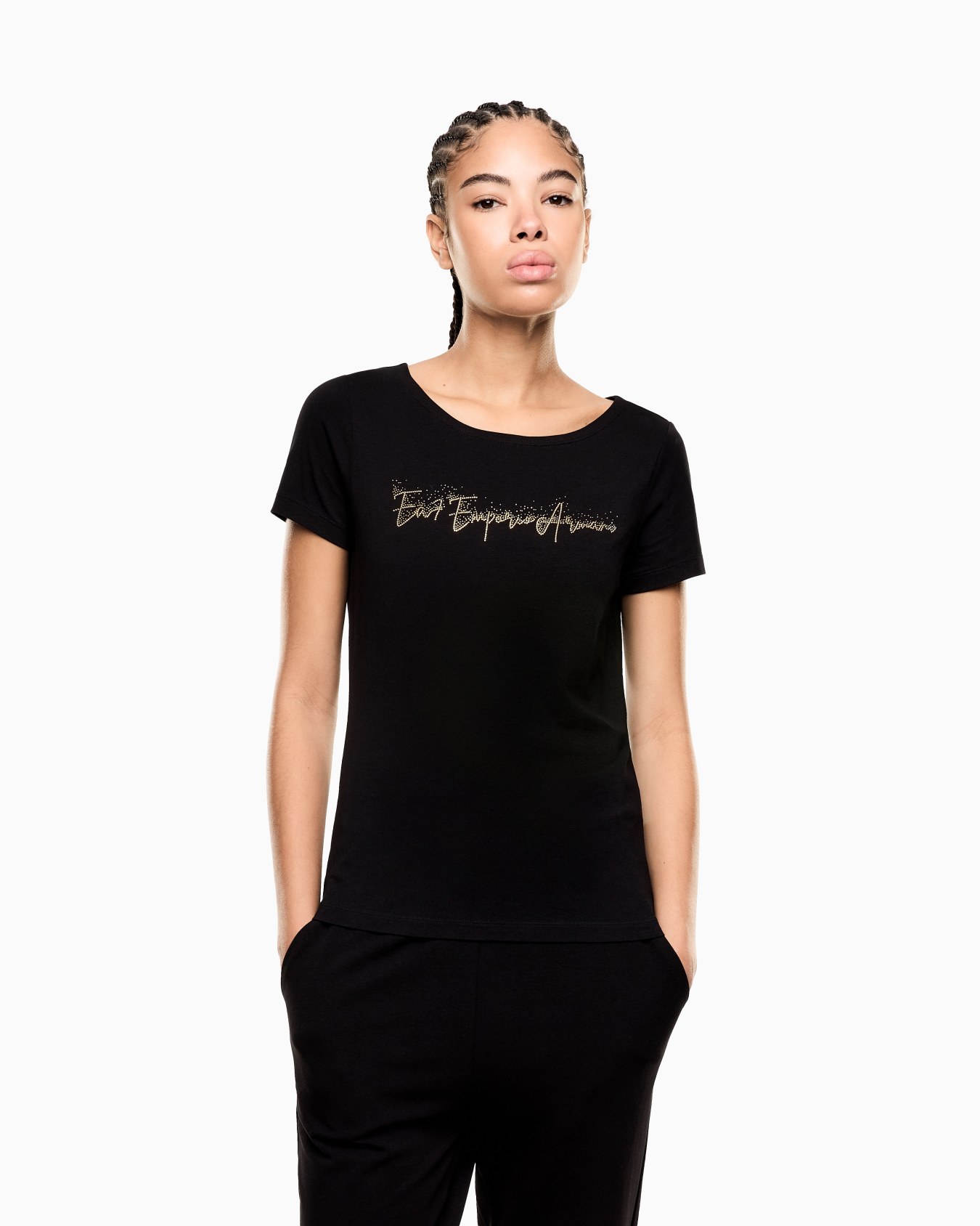 Logo Series stretch-jersey T-shirt with signature logo Slide 3