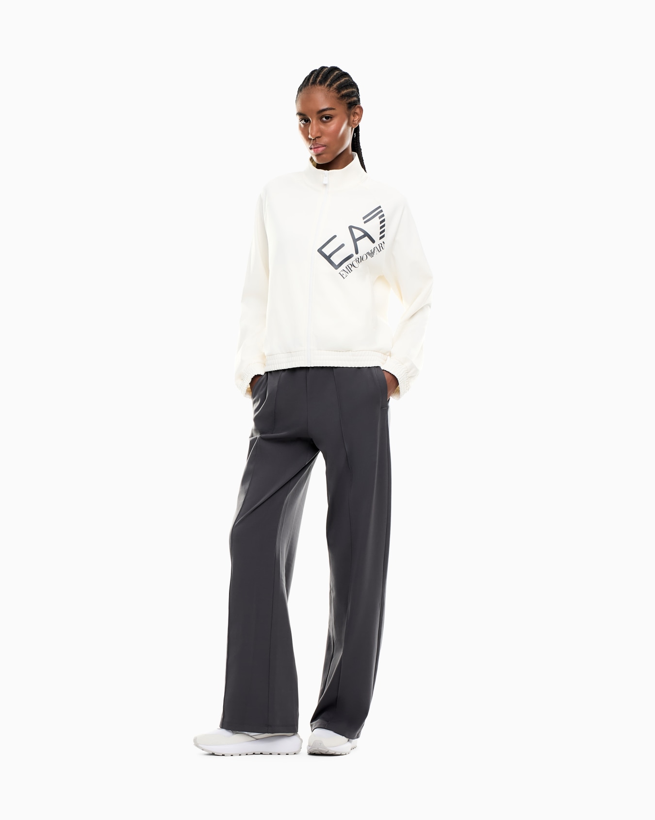 Stretch technical fabric tracksuit Slide 1