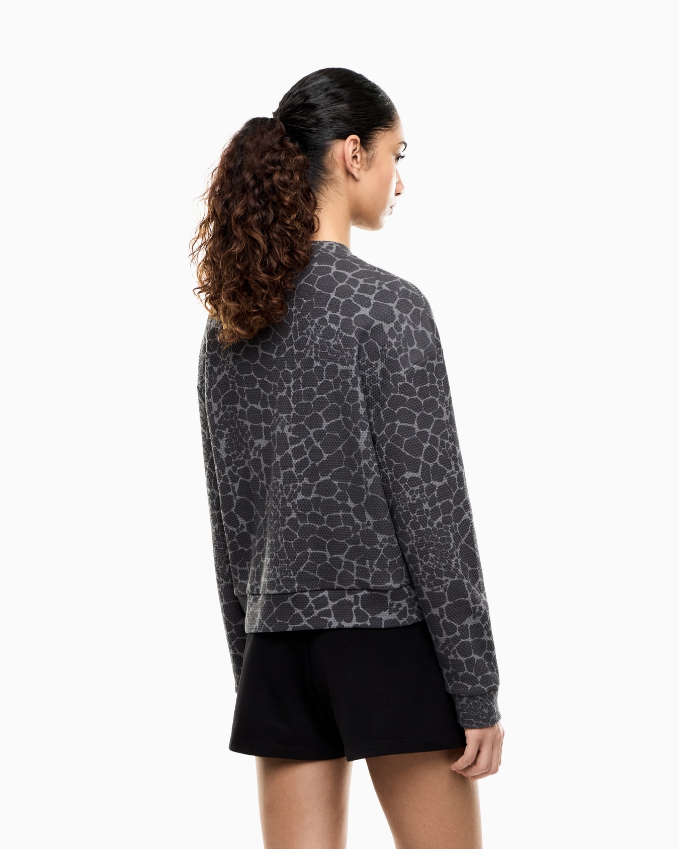 Graphic Series animal-print cotton zip-up sweatshirt Slide 3