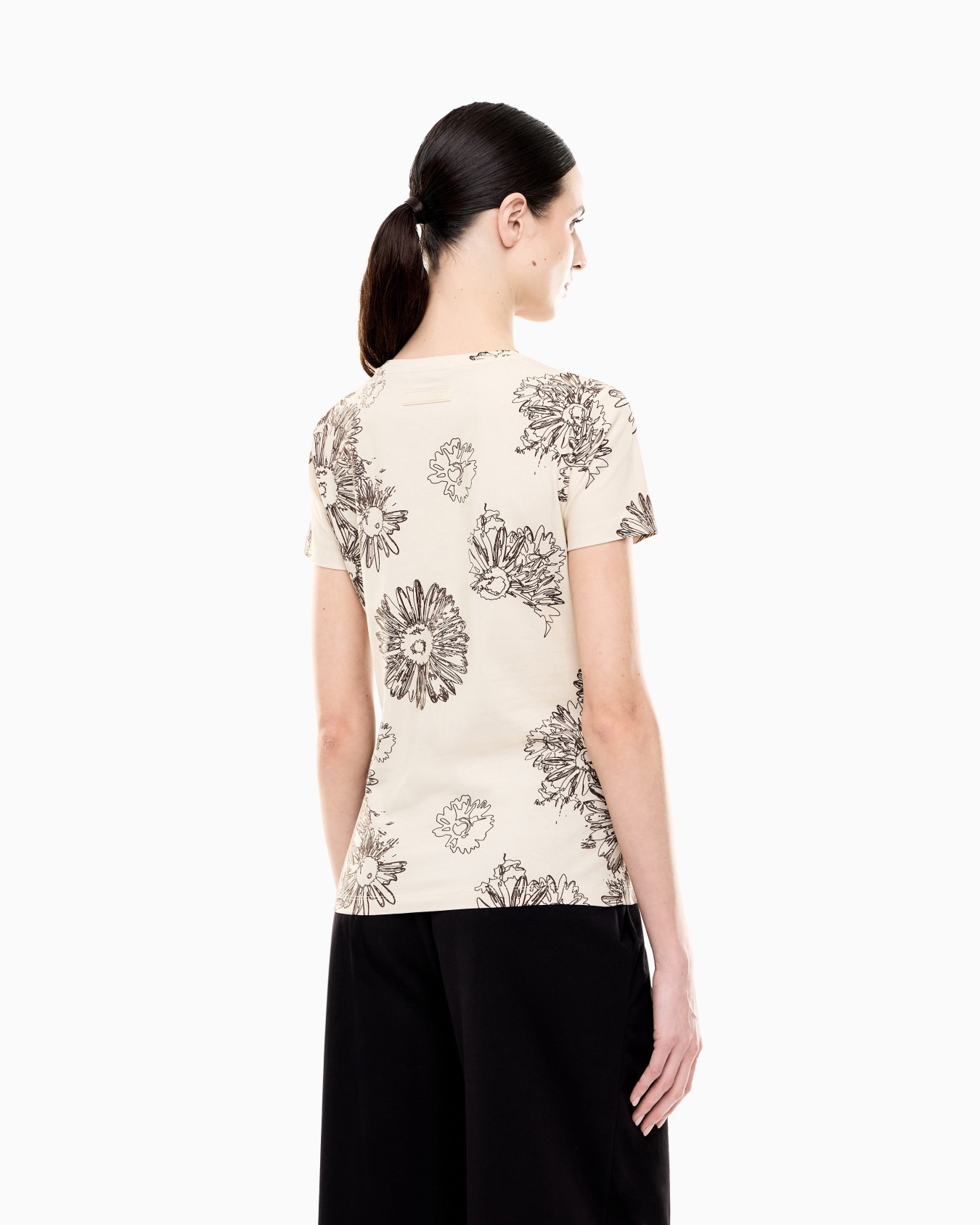 T-shirt Graphic Series in jersey stretch stampa floreale Slide 3