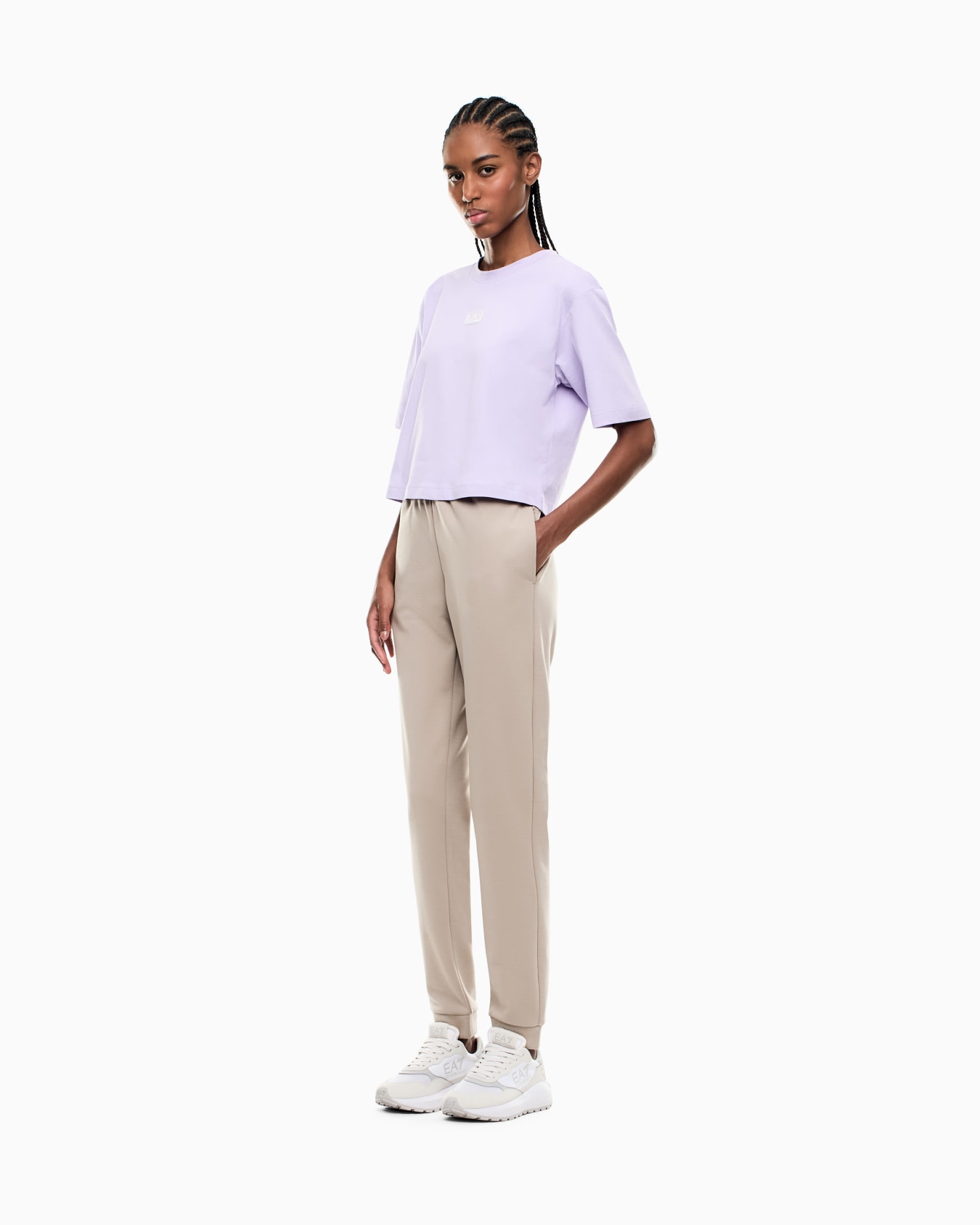 Cotton jersey T-shirt with logo Slide 1