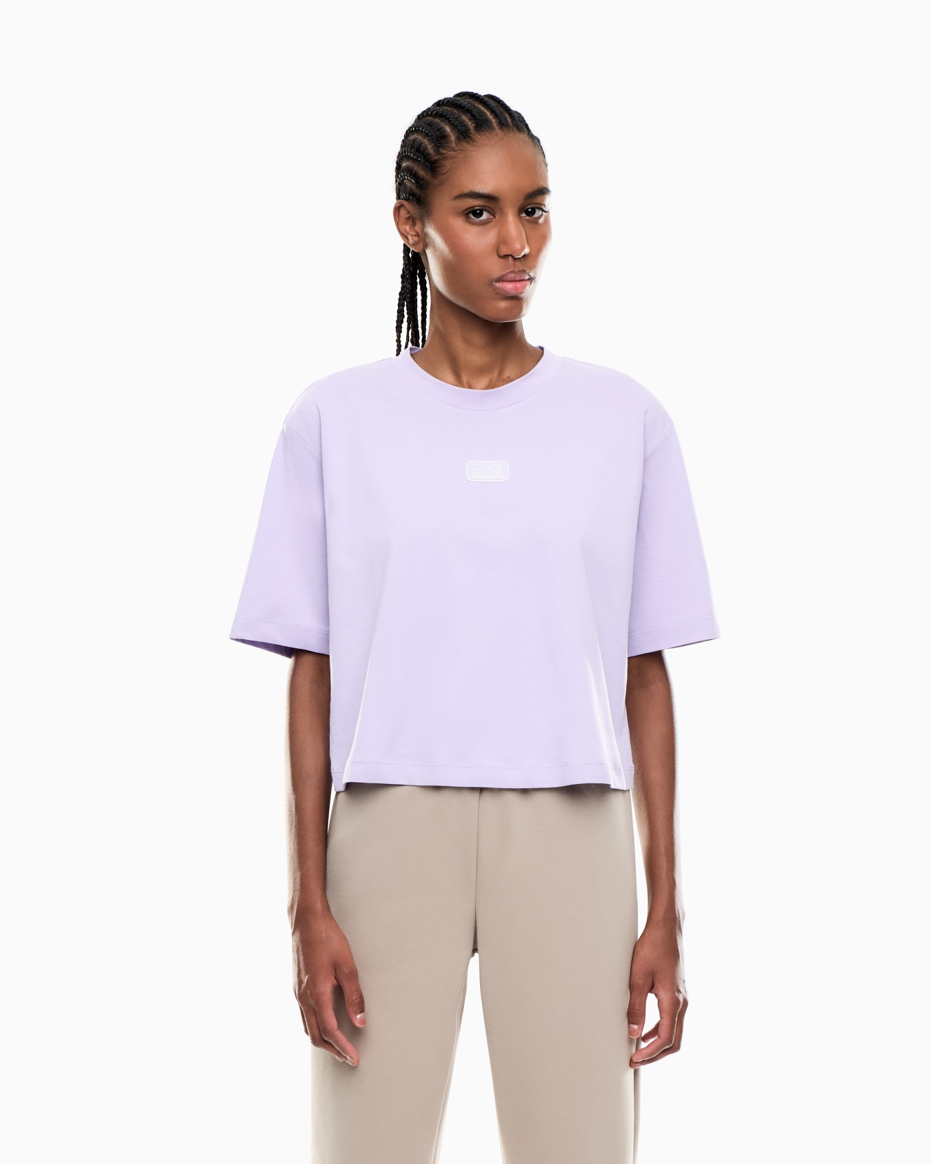 Cotton jersey T-shirt with logo Slide 3