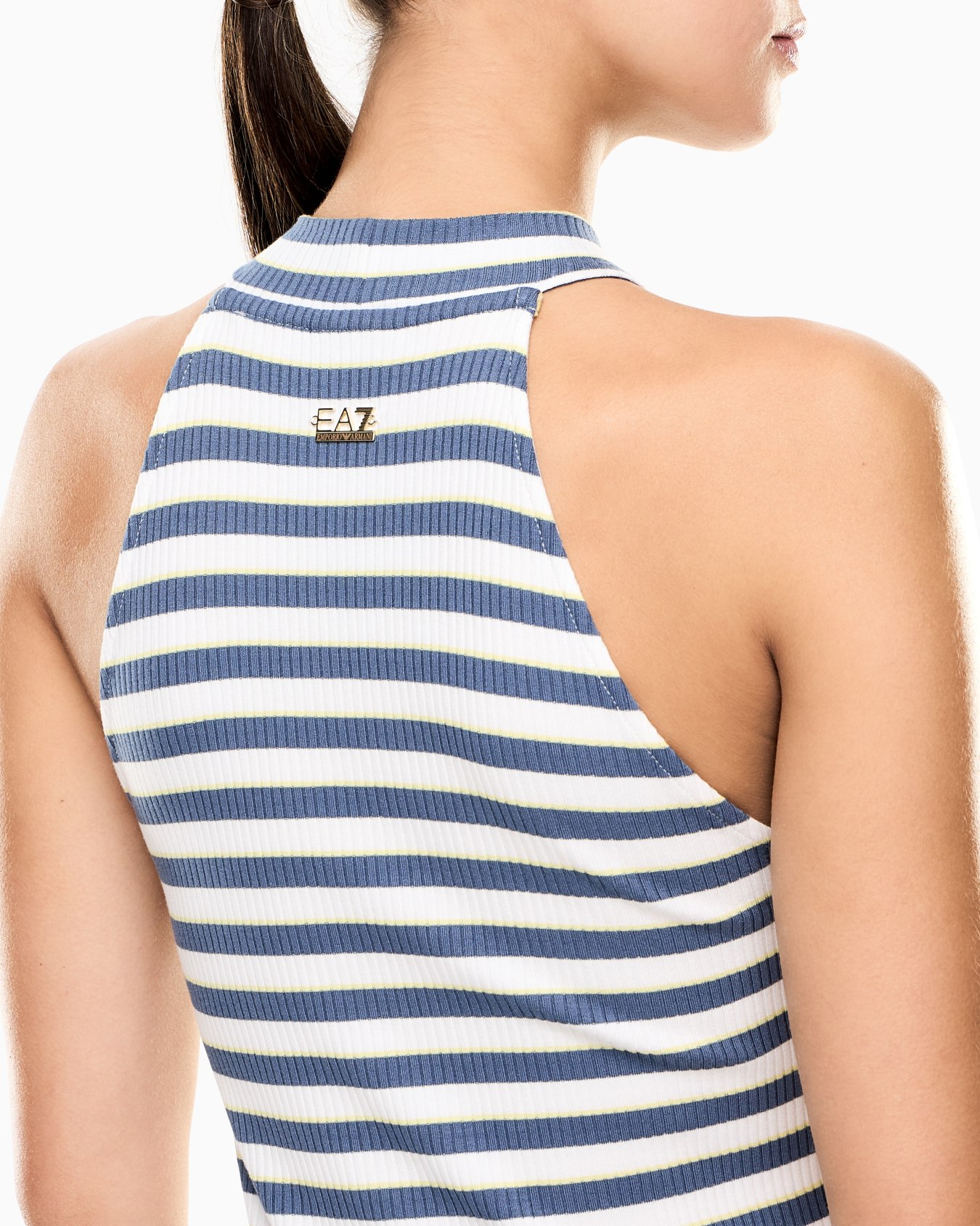 Robe  en viscose stretch finement côtelée Diapositive 3