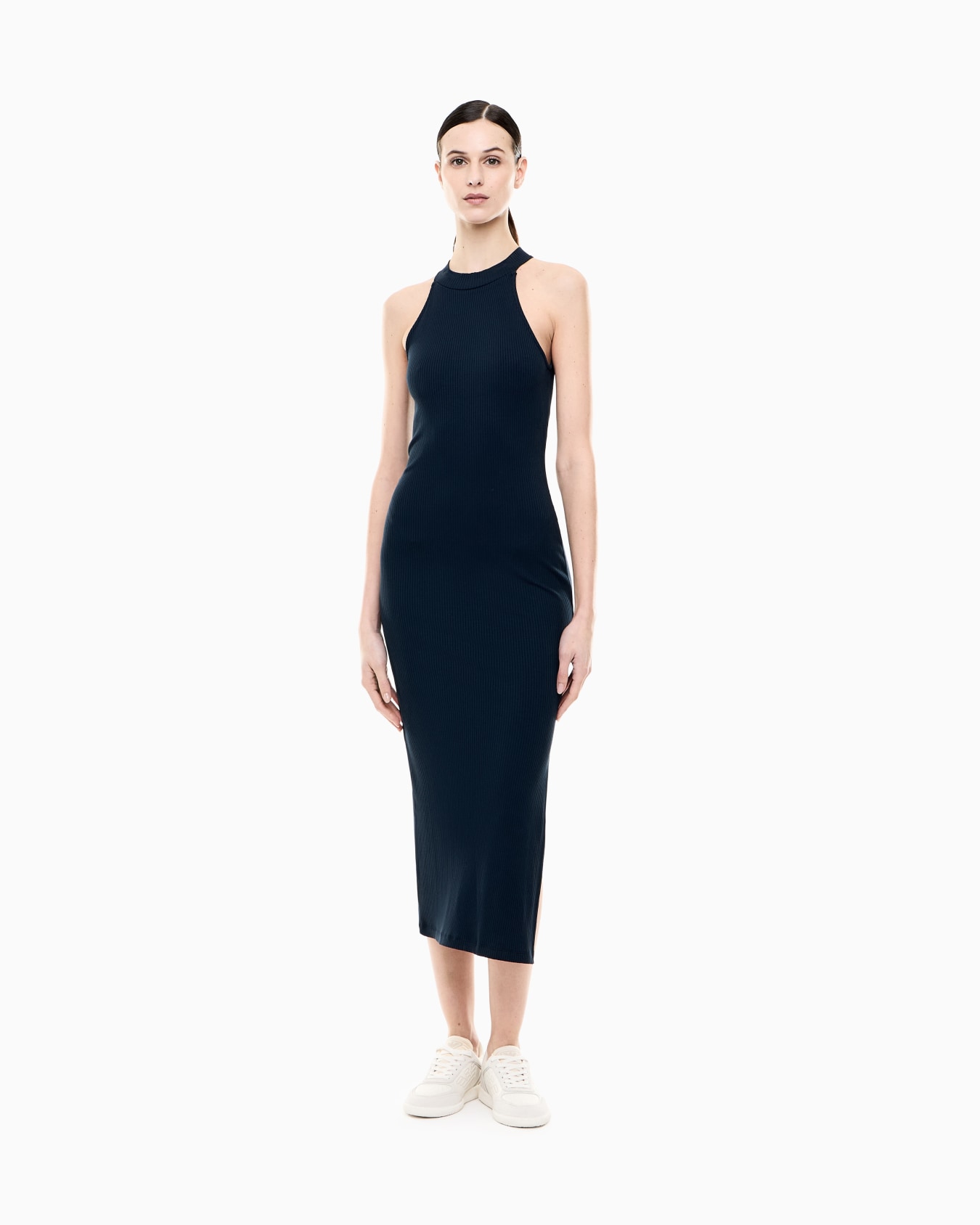  dress in ribbed stretch viscose Slide 1