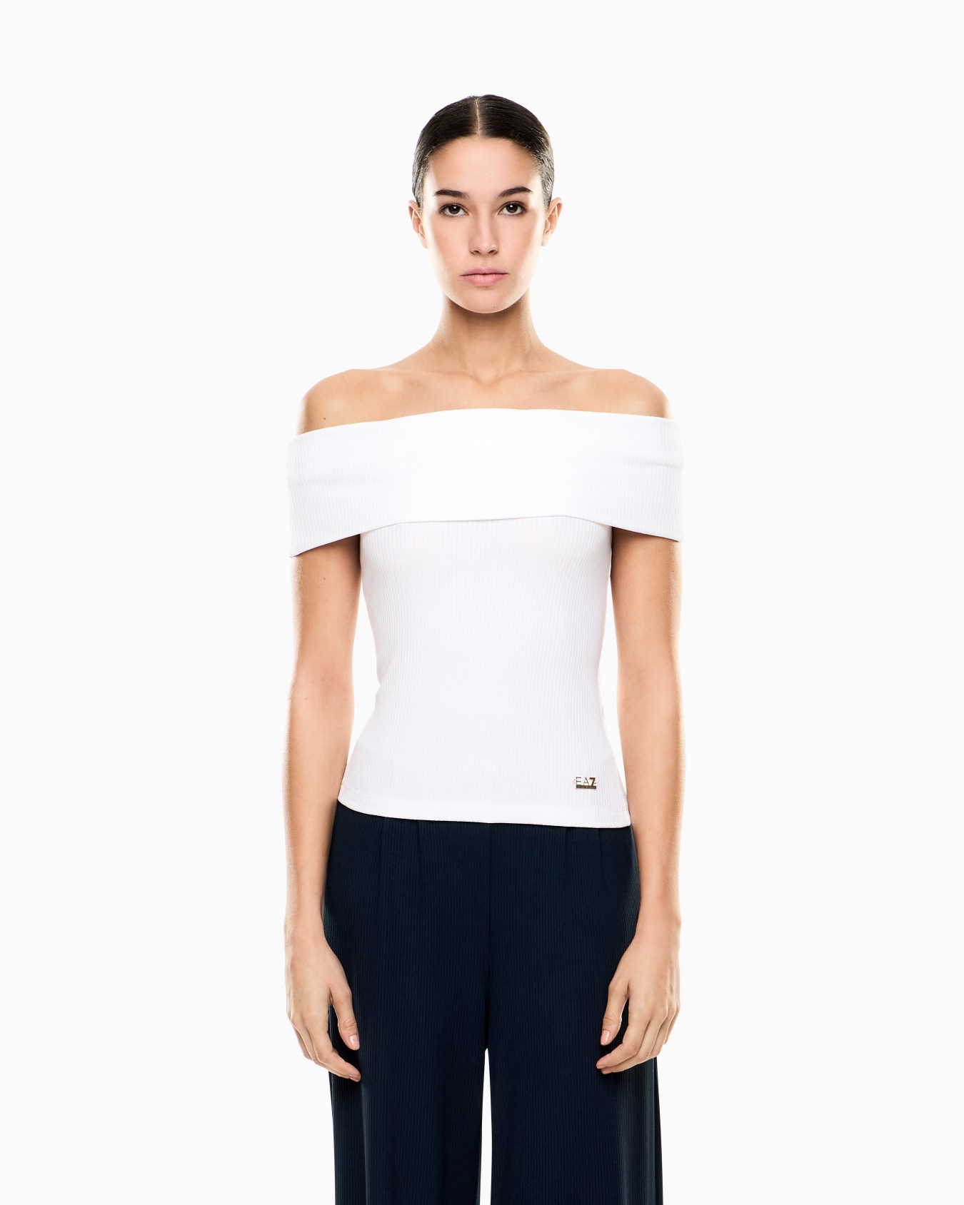  Top aus Stretchjersey mit Rippenmuster Folie 3