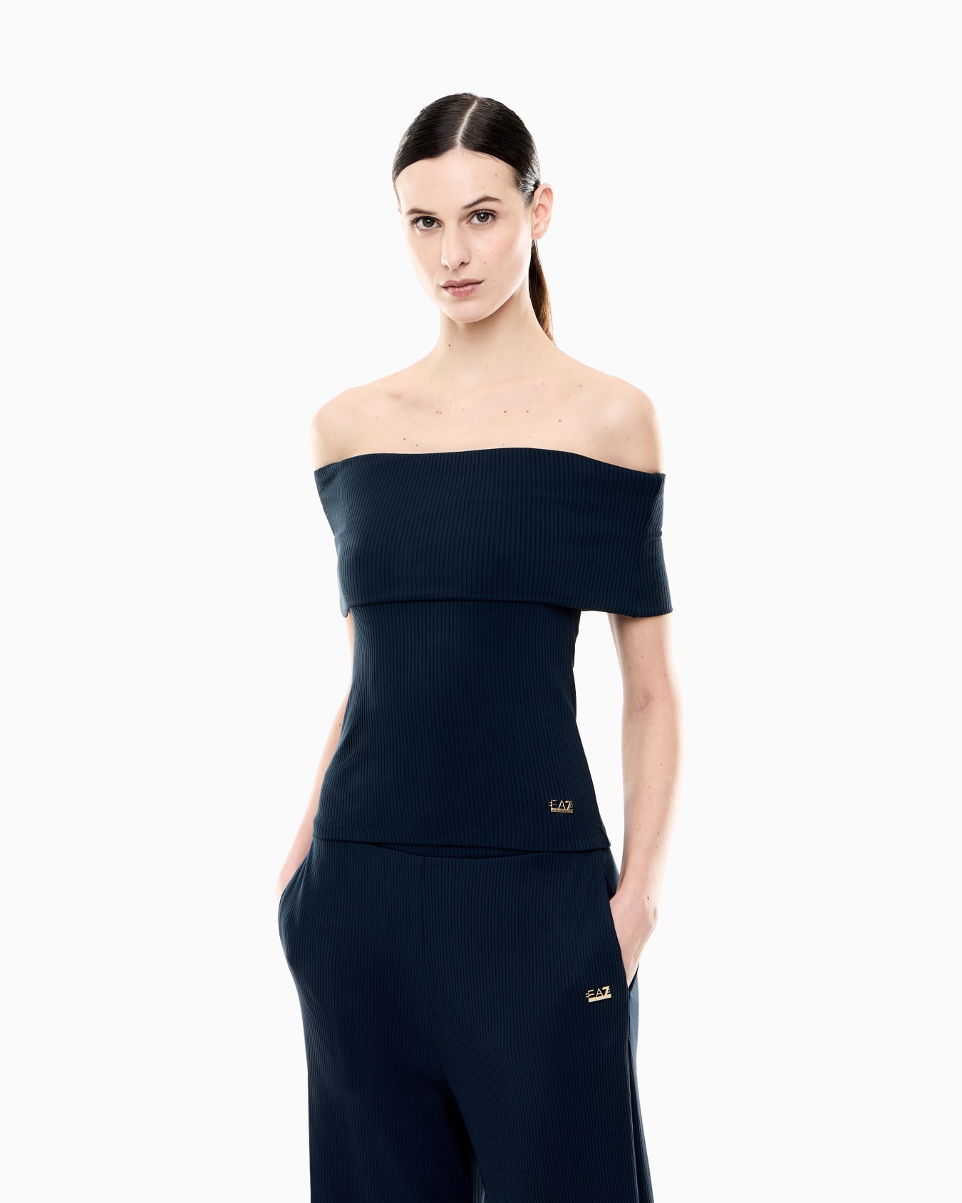  top in ribbed stretch jersey Slide 2