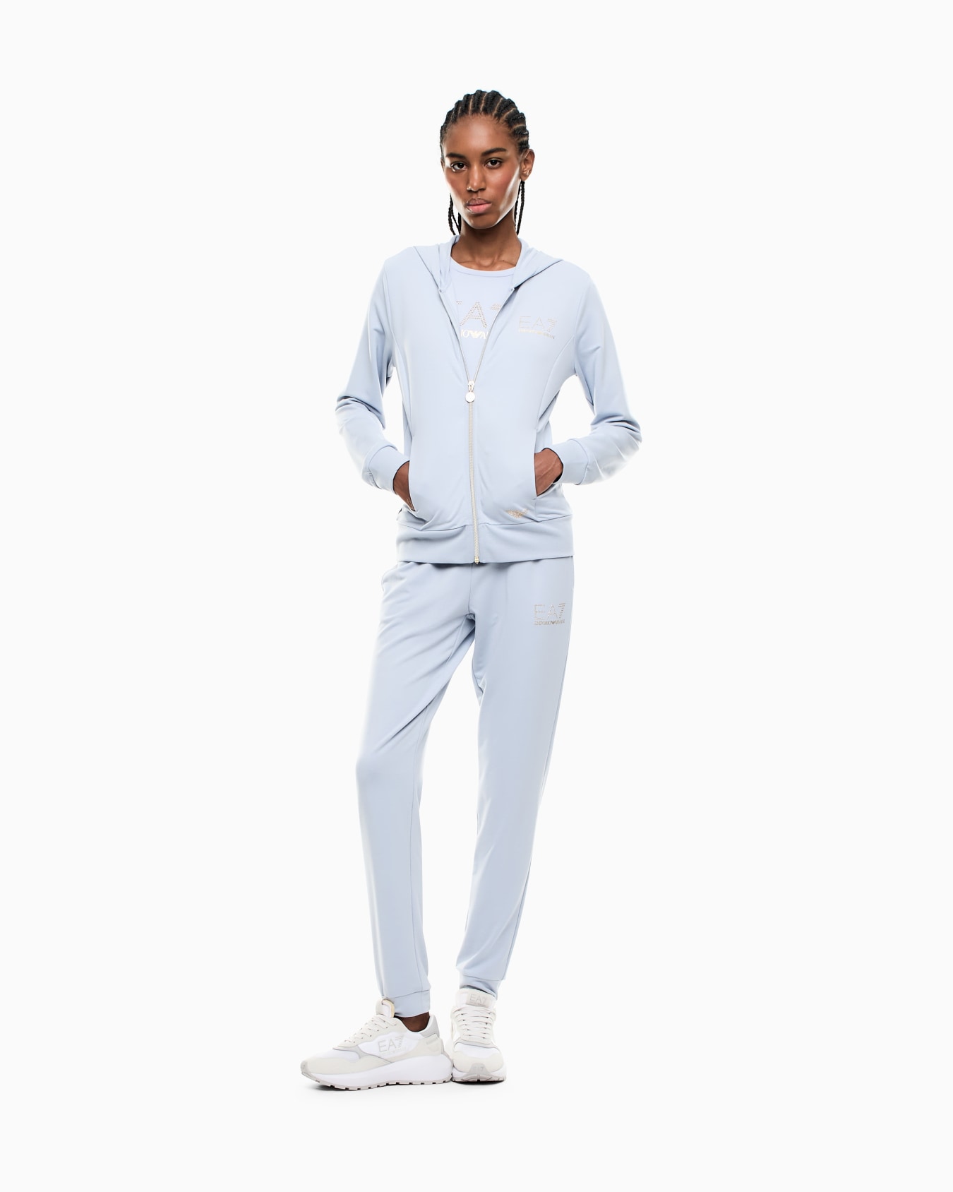 Evolution hooded sweatshirt in a stretch viscose-blend Slide 1