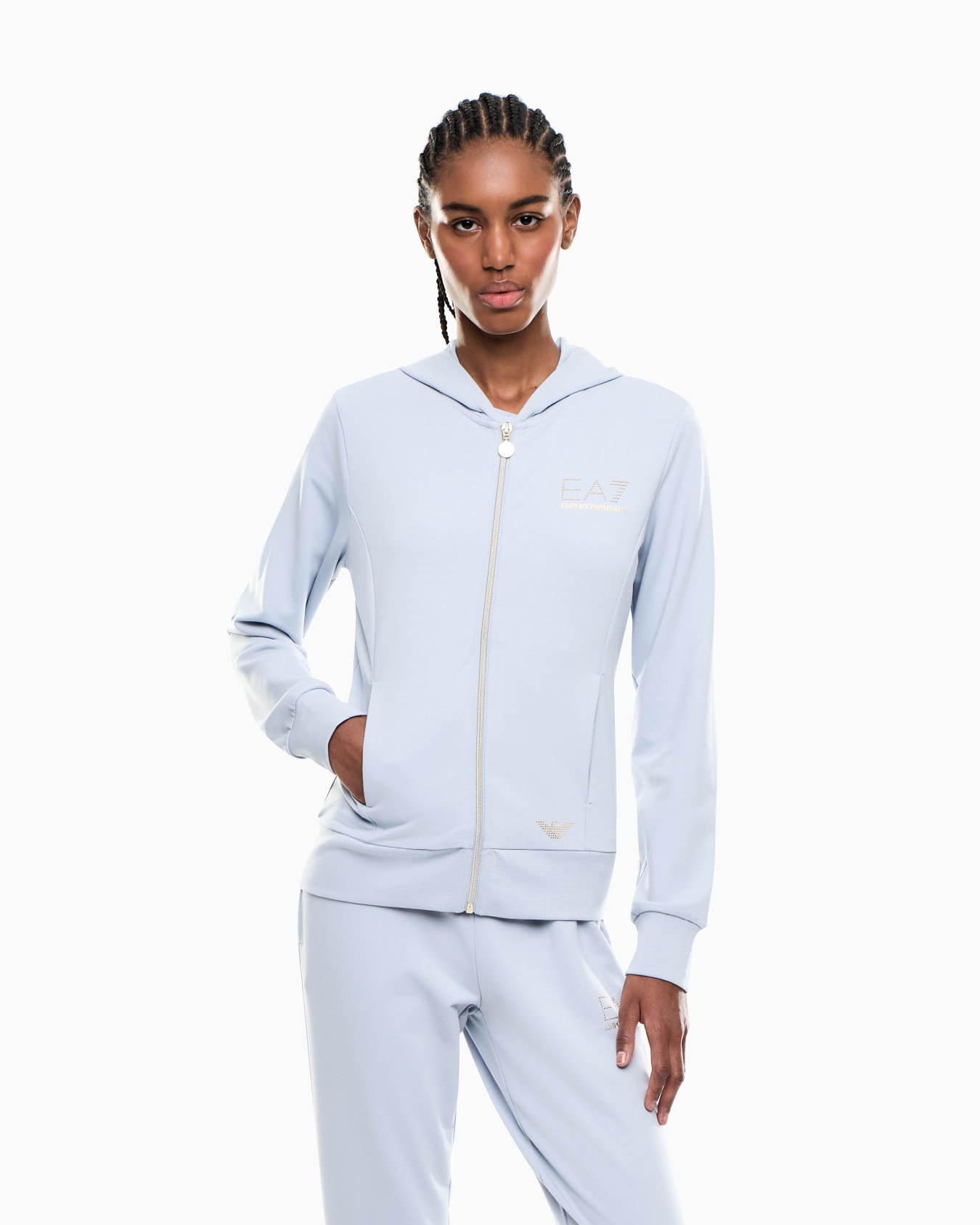 Evolution hooded sweatshirt in a stretch viscose-blend Slide 3