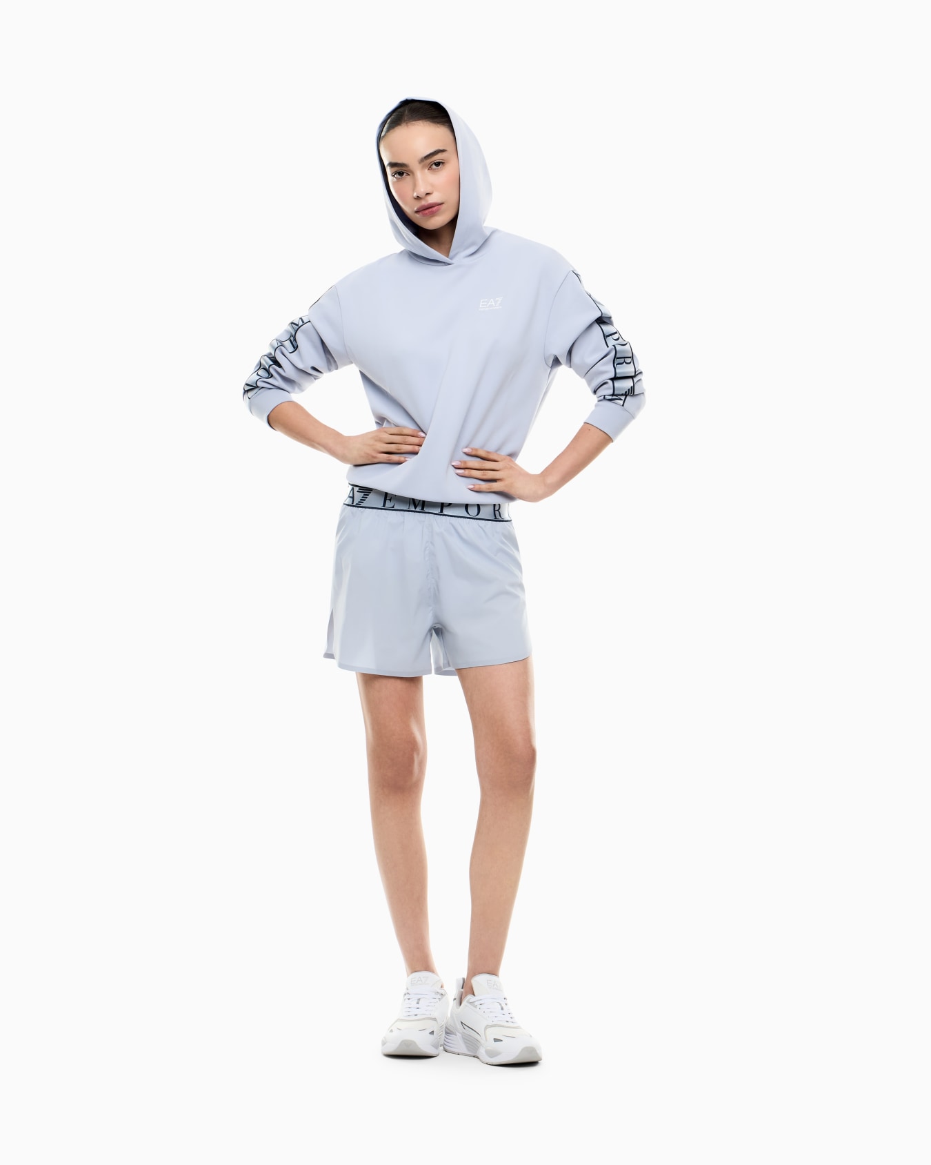 Dynamic Athlete hooded sweatshirt in Natural VENTUS7 technical fabric Slide 1