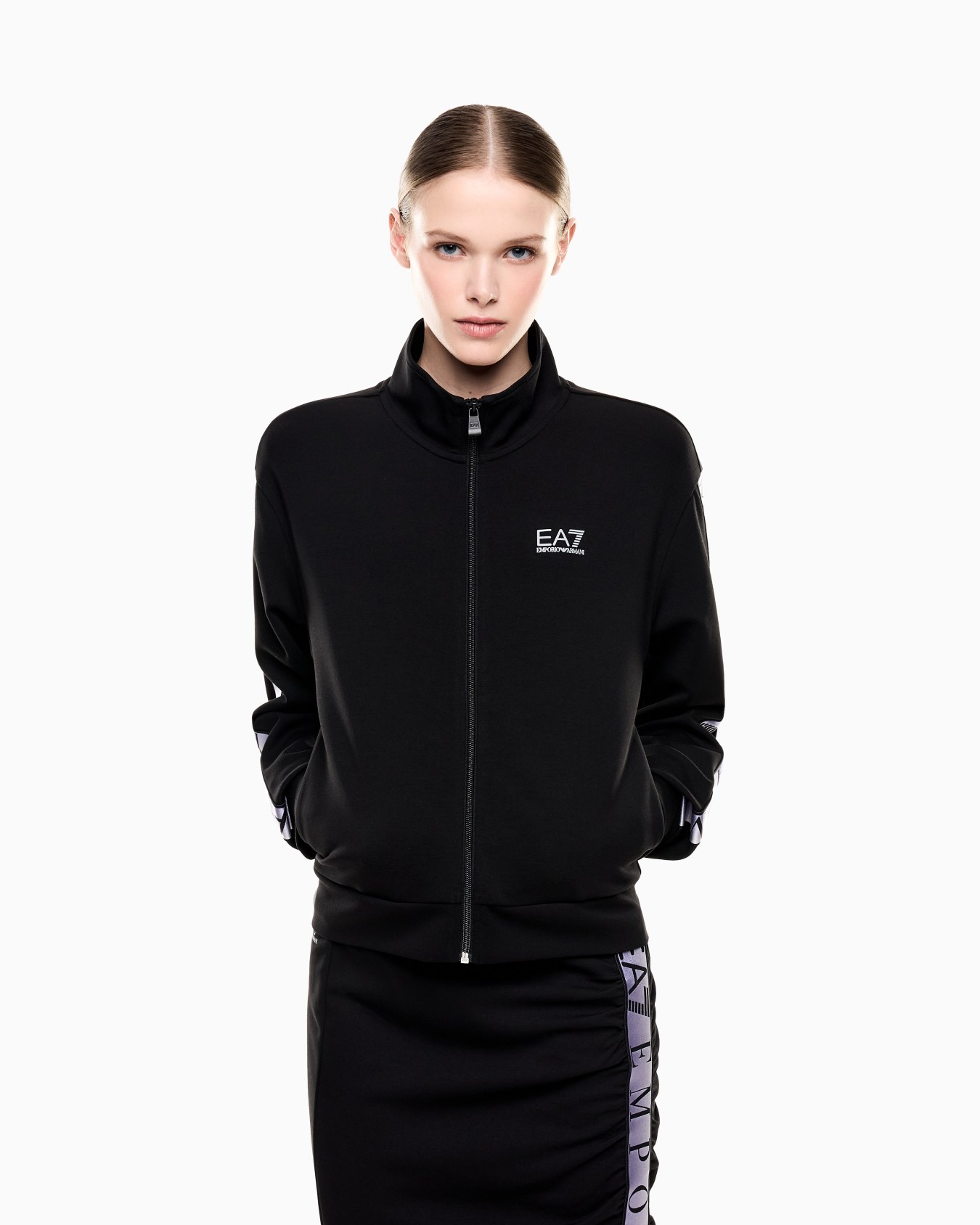 ジップアップ スウェットシャツ スライドする 3