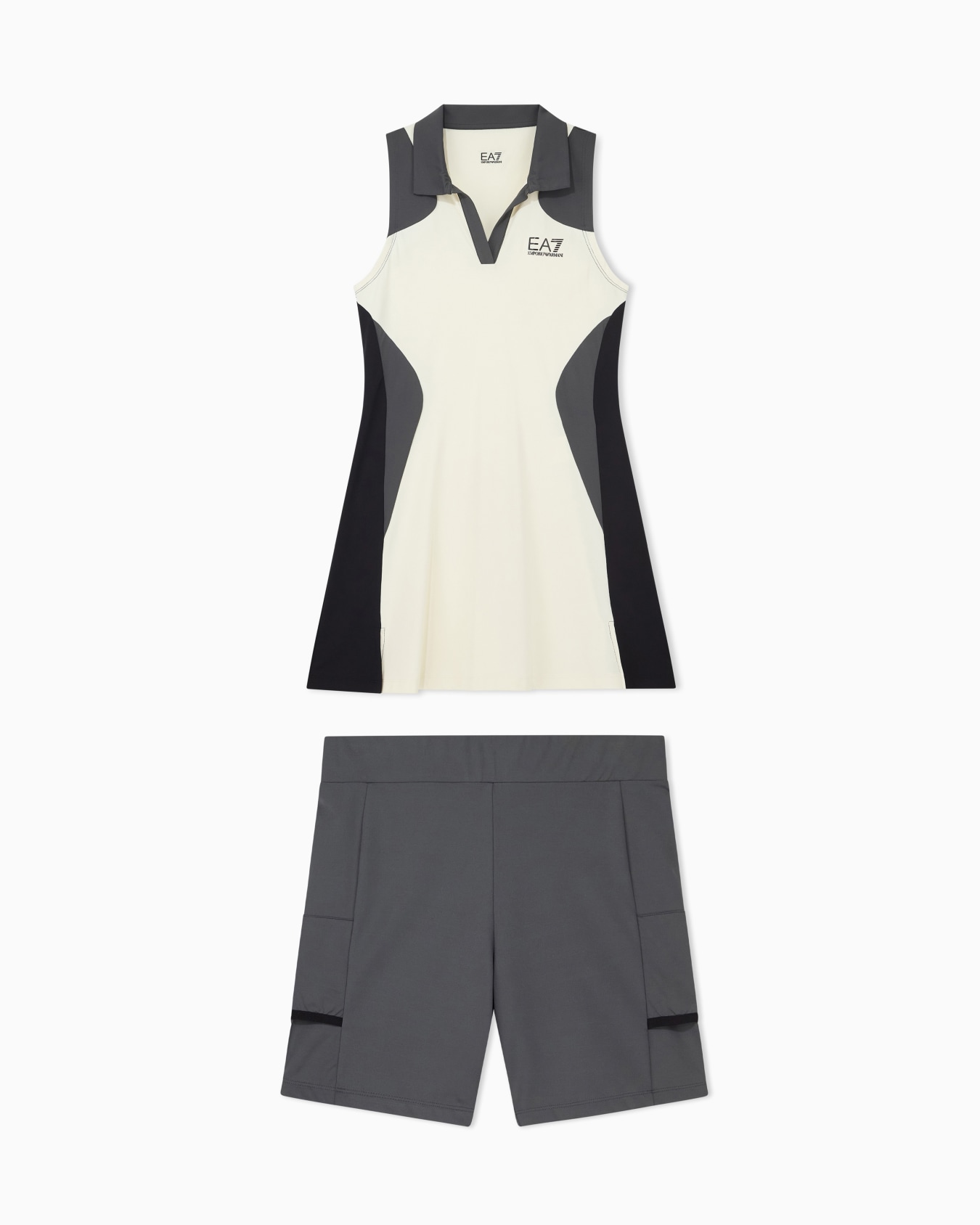 Polo pique dress Tennis Pro slim fit stretch jersey Slide 0