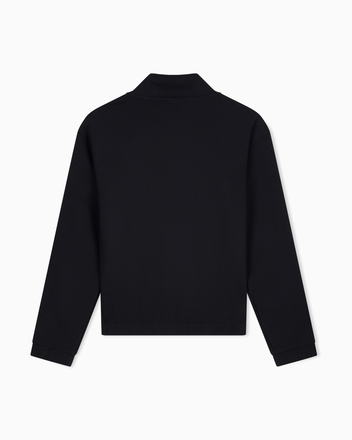 Zip sweatshirt Logo Series in cotton and modal interlock Slide 1