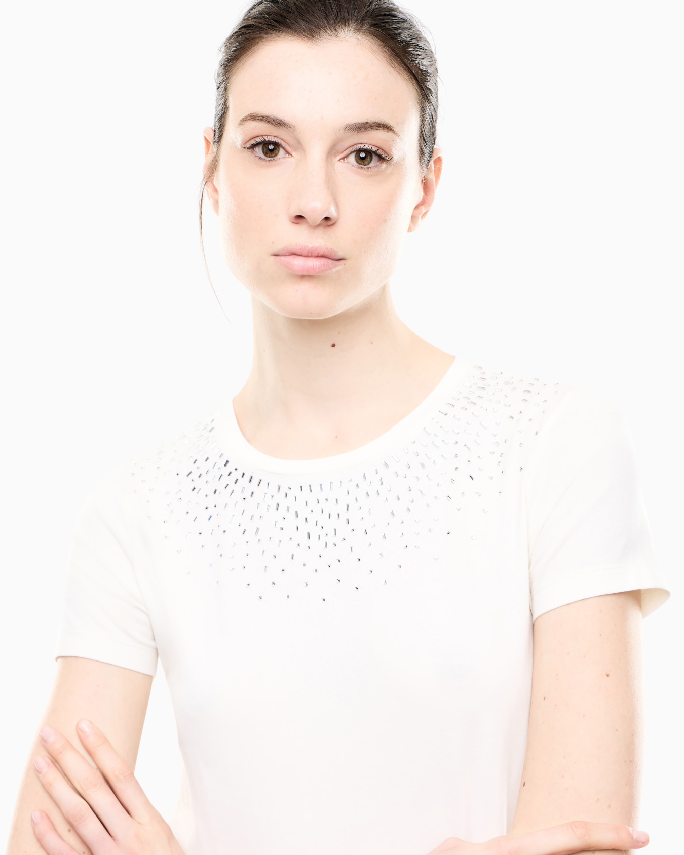 Slim-fit t-shirt Precious in cotton jersey Slide 5