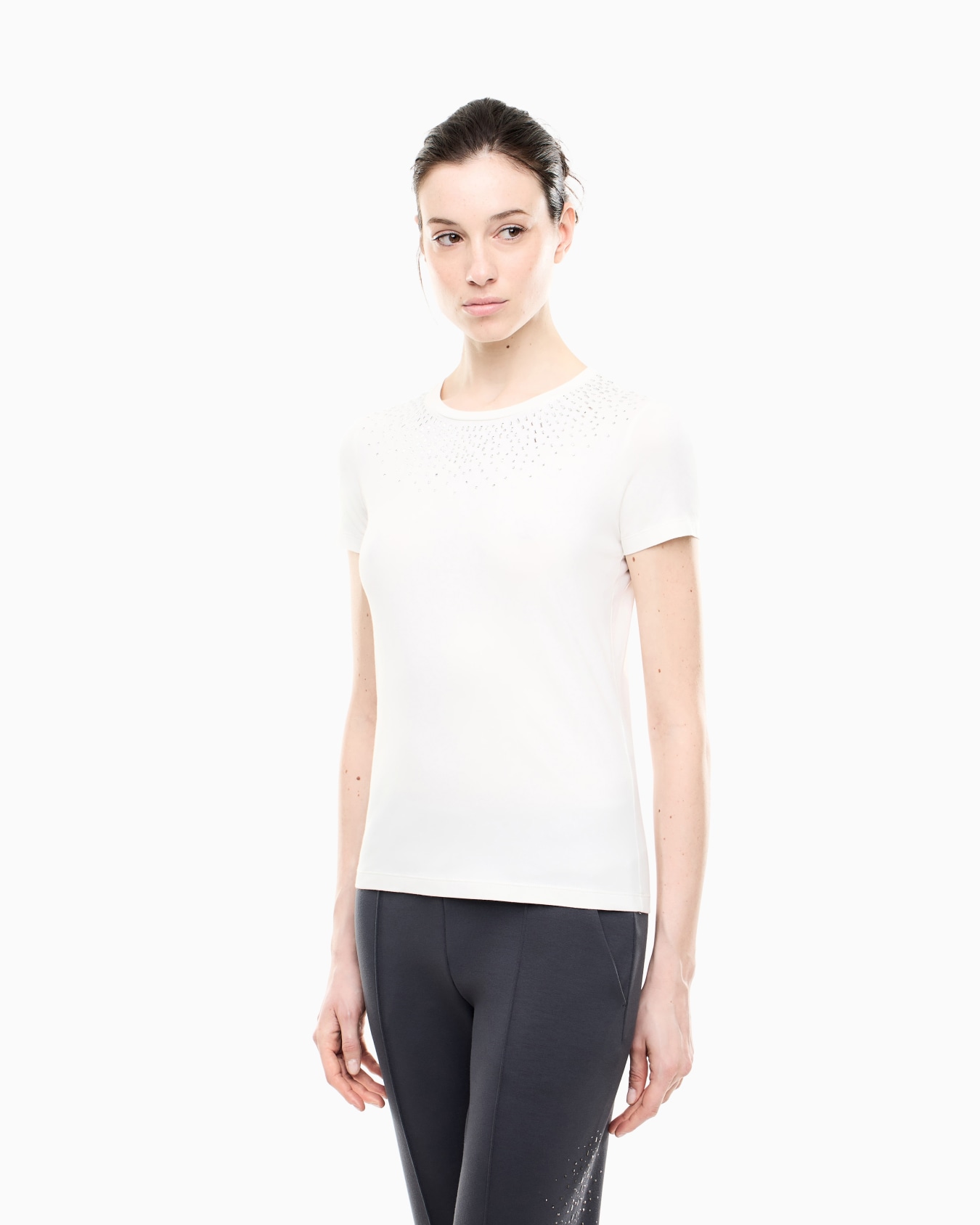 Slim-fit t-shirt Precious in cotton jersey Slide 3