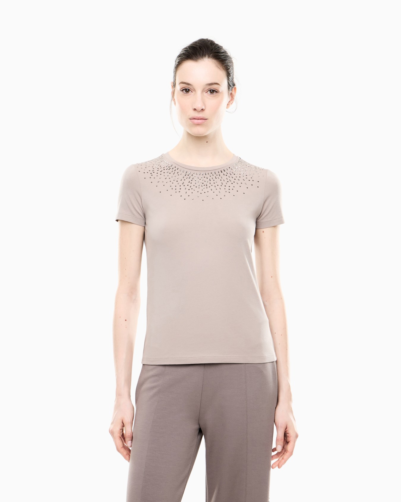 Slim-fit t-shirt Precious in cotton jersey Slide 3