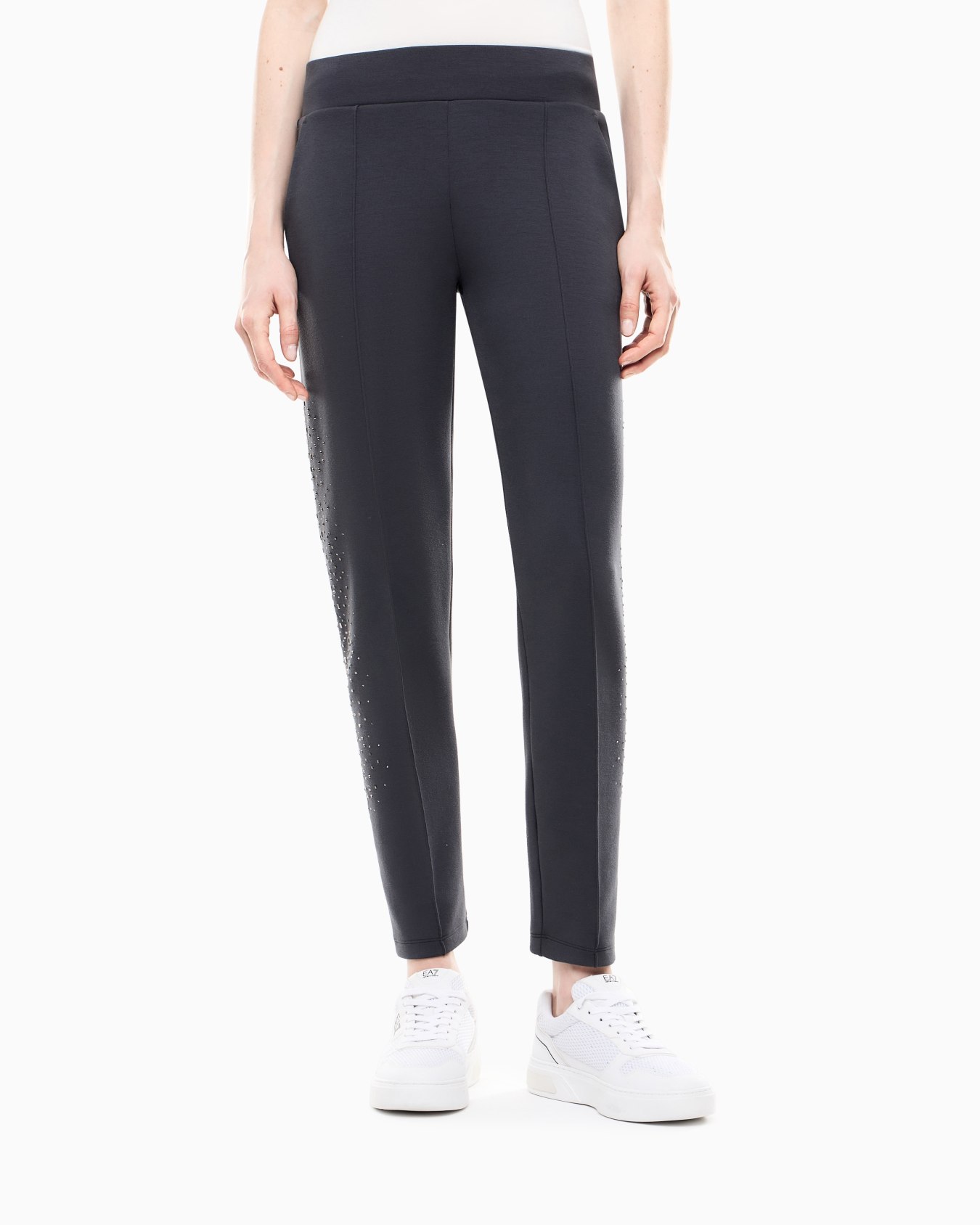 Slim-fit trousers Precious in modal jersey Slide 3