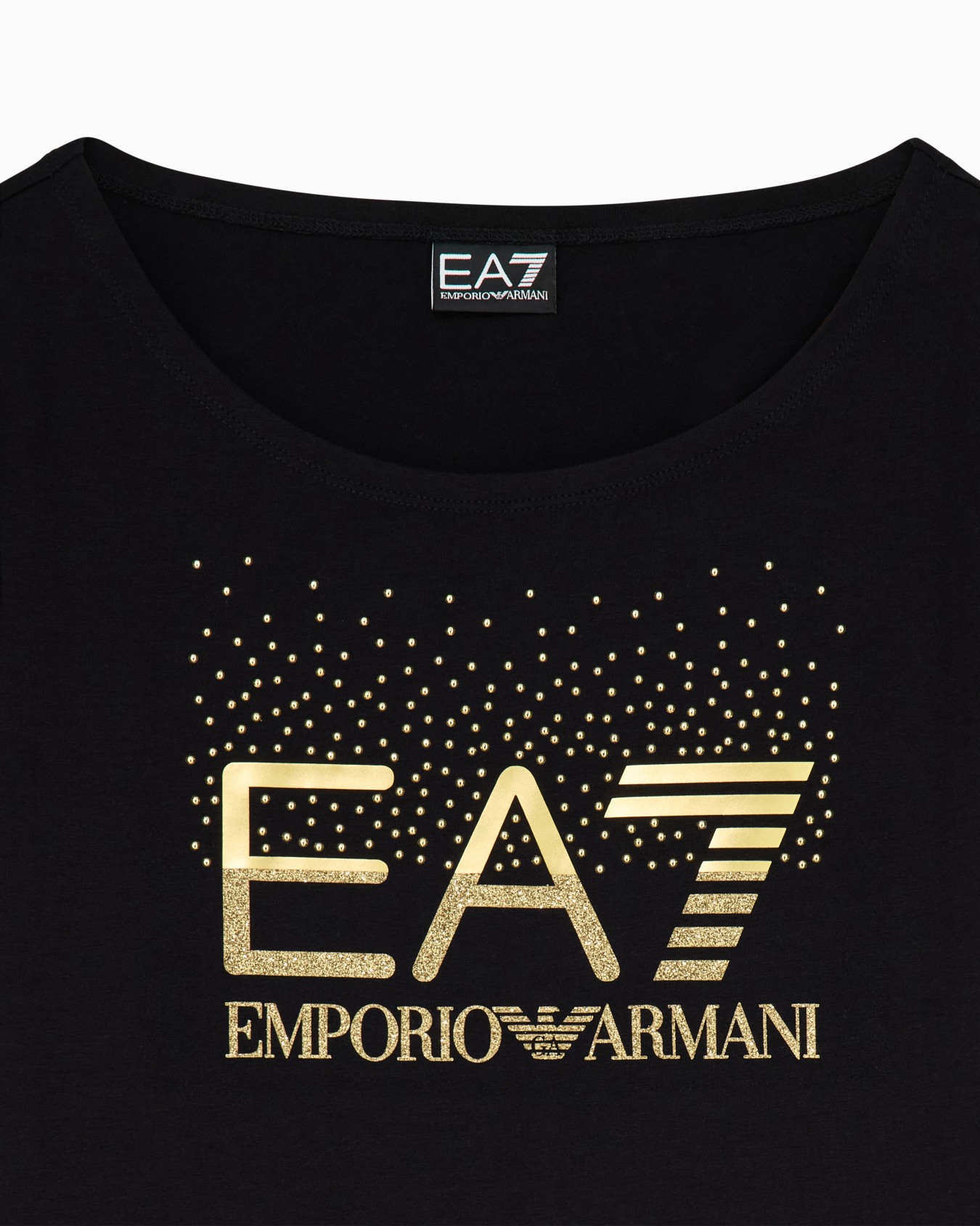 Slim Fit T-Shirt Logo Series aus Baumwolljersey mit Nieten Folie 4