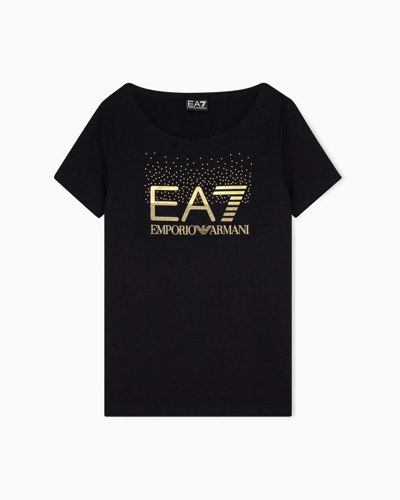 Slim Fit T-Shirt Logo Series aus Baumwolljersey mit Nieten Folie 0