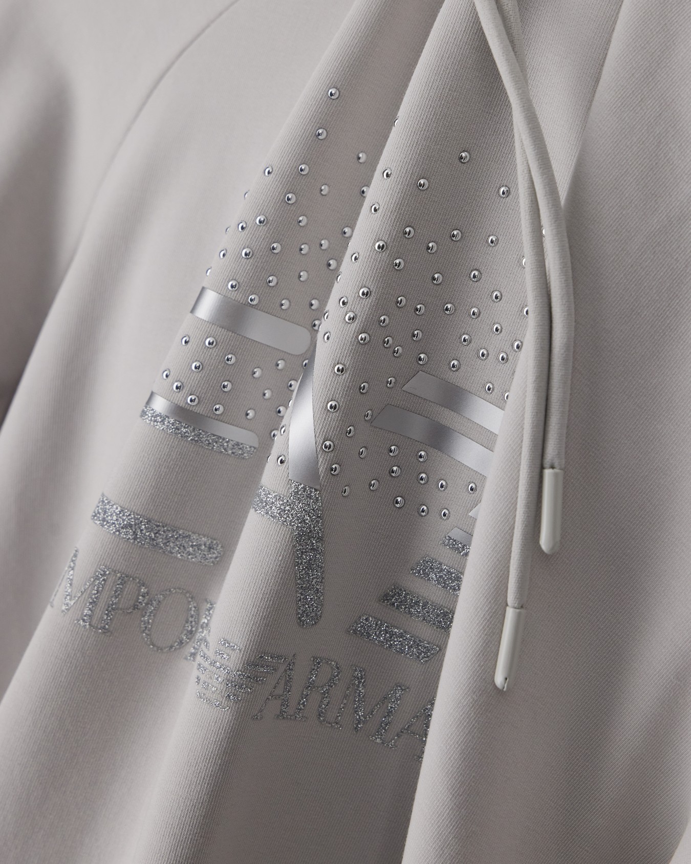 Tracksuit regular fit hooded in cotton with shiny studs Slide 2
