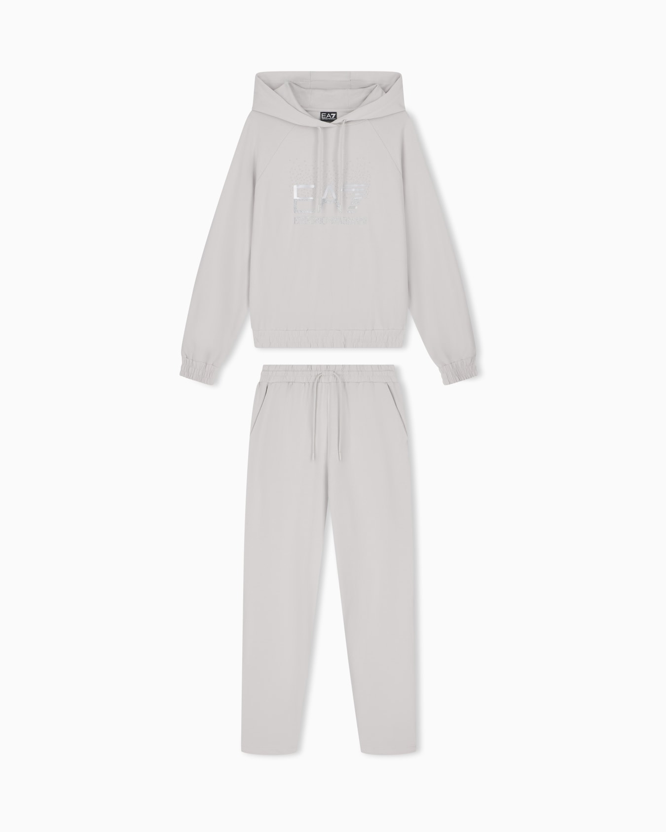 Tracksuit regular fit hooded in cotton with shiny studs Slide 0