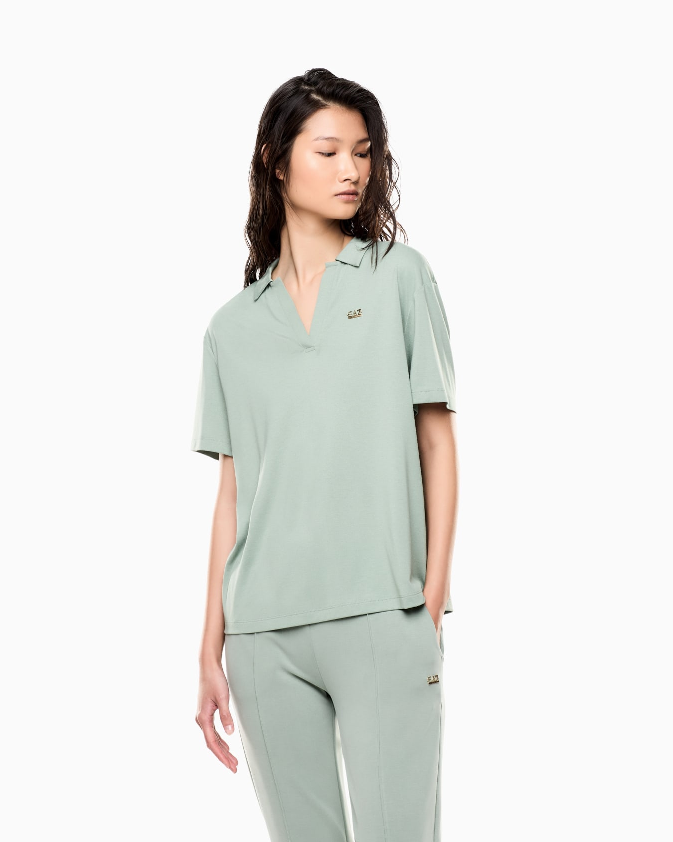 Core Lady ポロシャツ モダール混紡 スライドする 3
