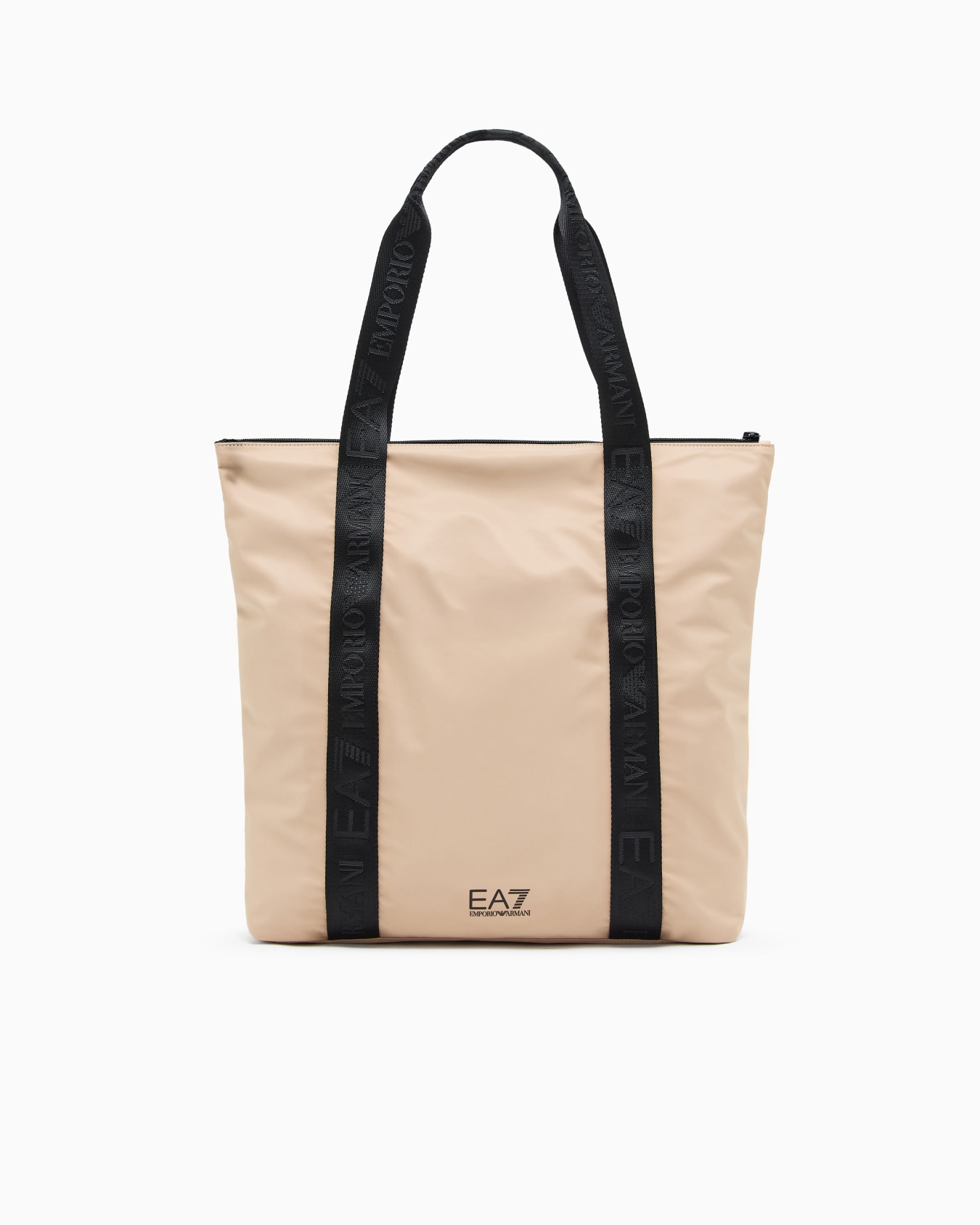 Borsa shopper con logo tape in tessuto tecnico  Slide 1