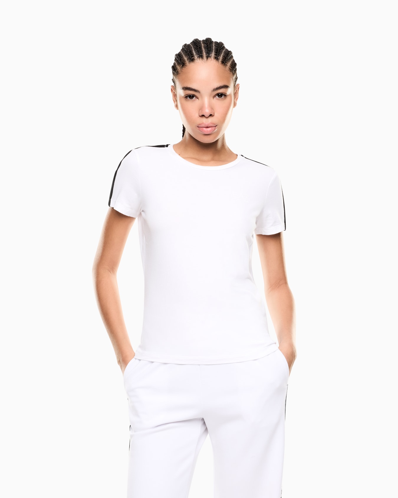 Cotton jersey T-shirt with logo Slide 3