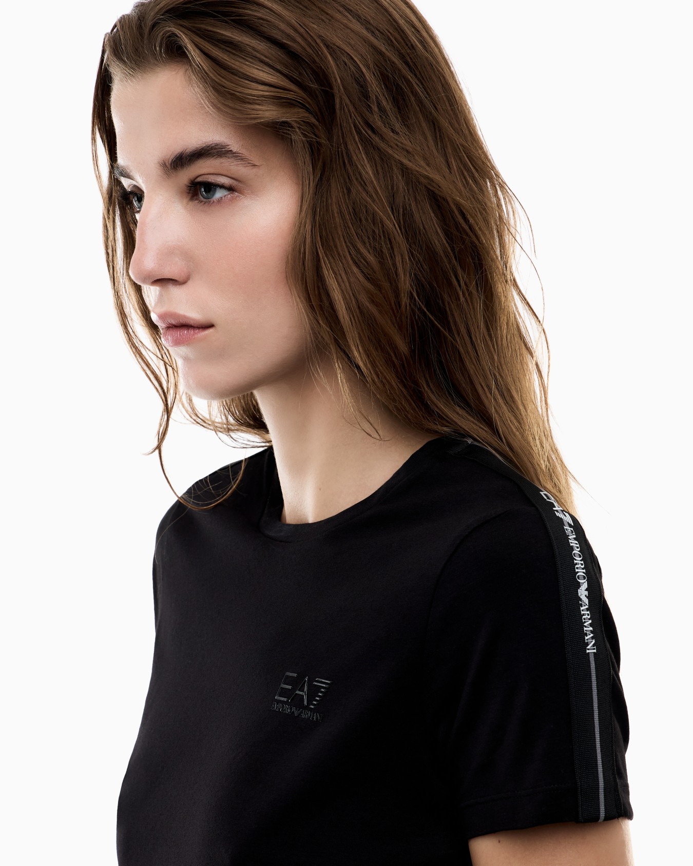 Cotton jersey T-shirt with logo Slide 4