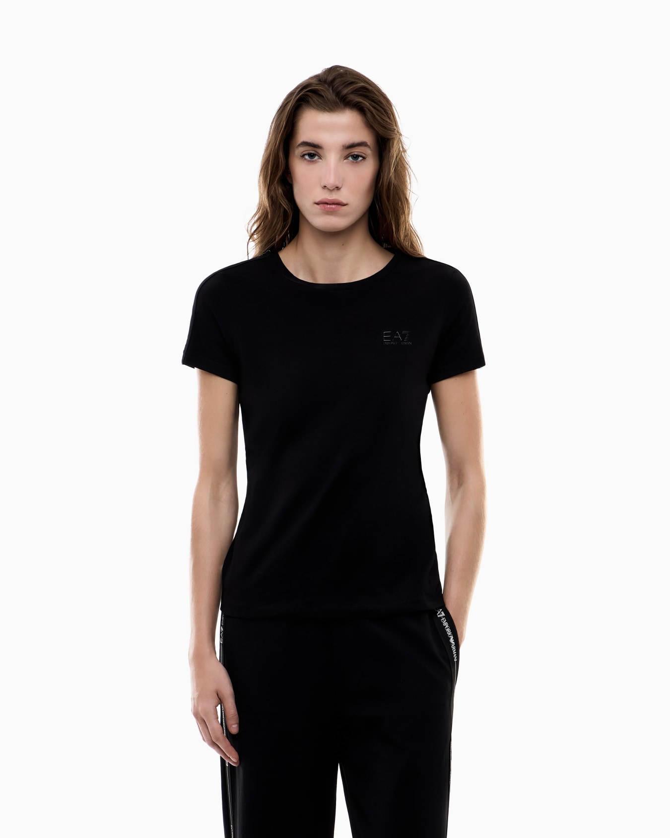 Cotton jersey T-shirt with logo Slide 3