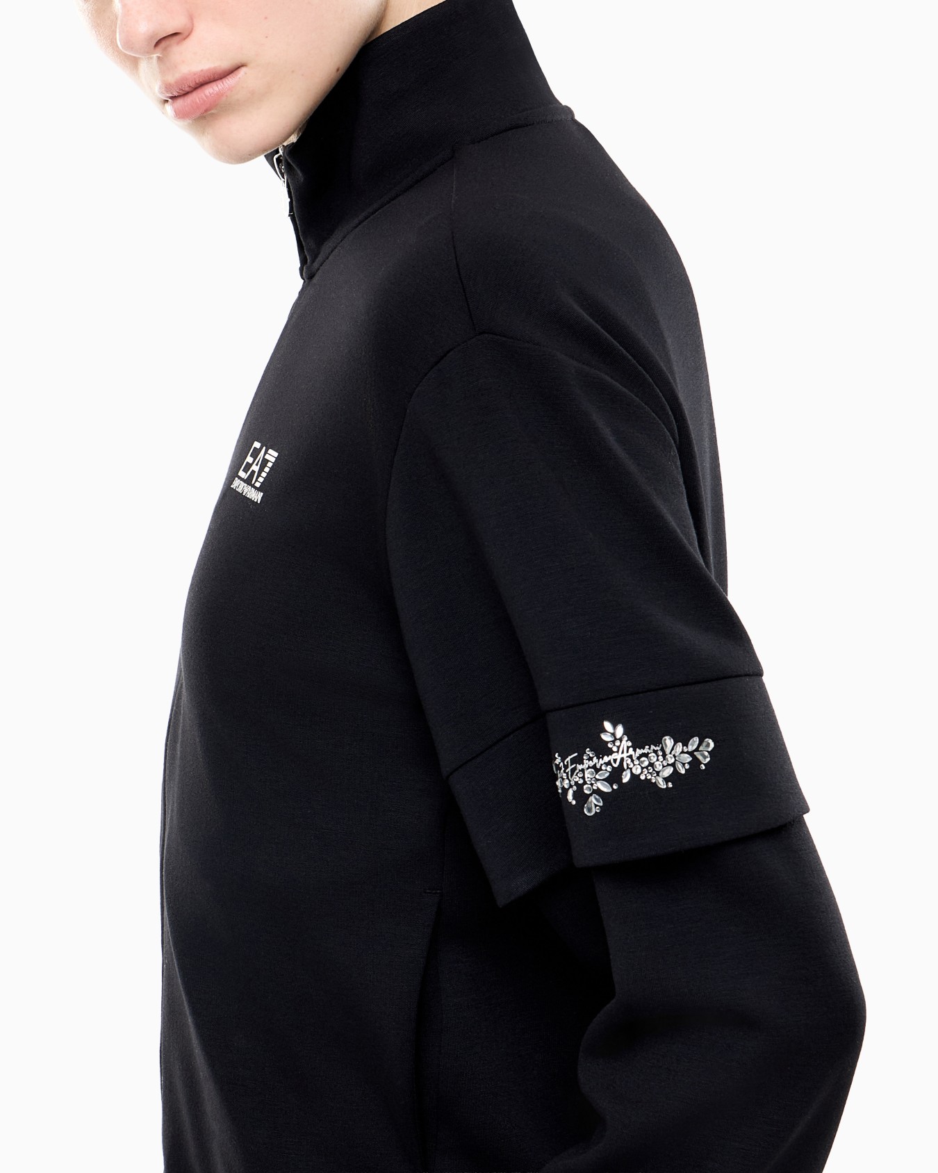 Sweatshirt Logo Series in modal with crystals Slide 5
