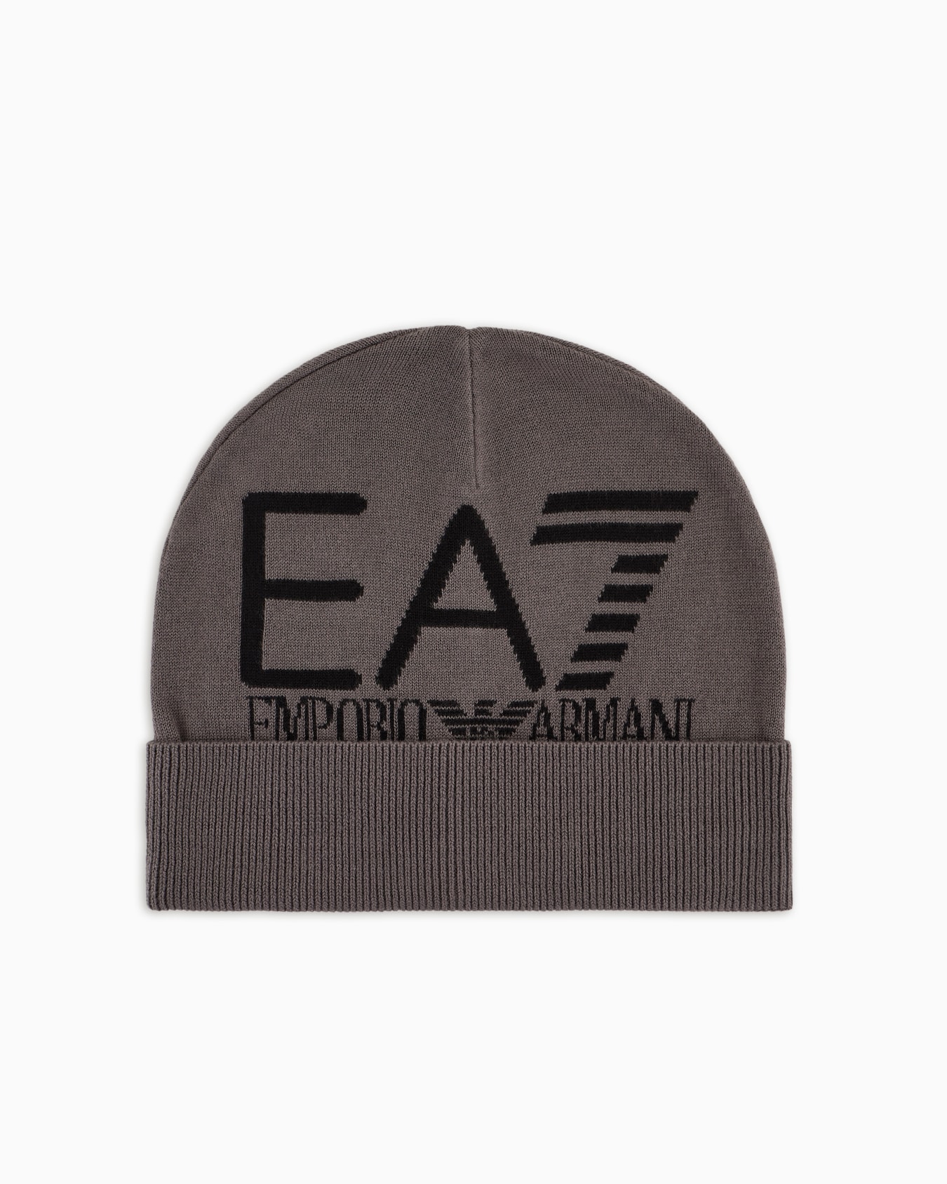 Visibility beanie with EA7 oversized logo Slide 0