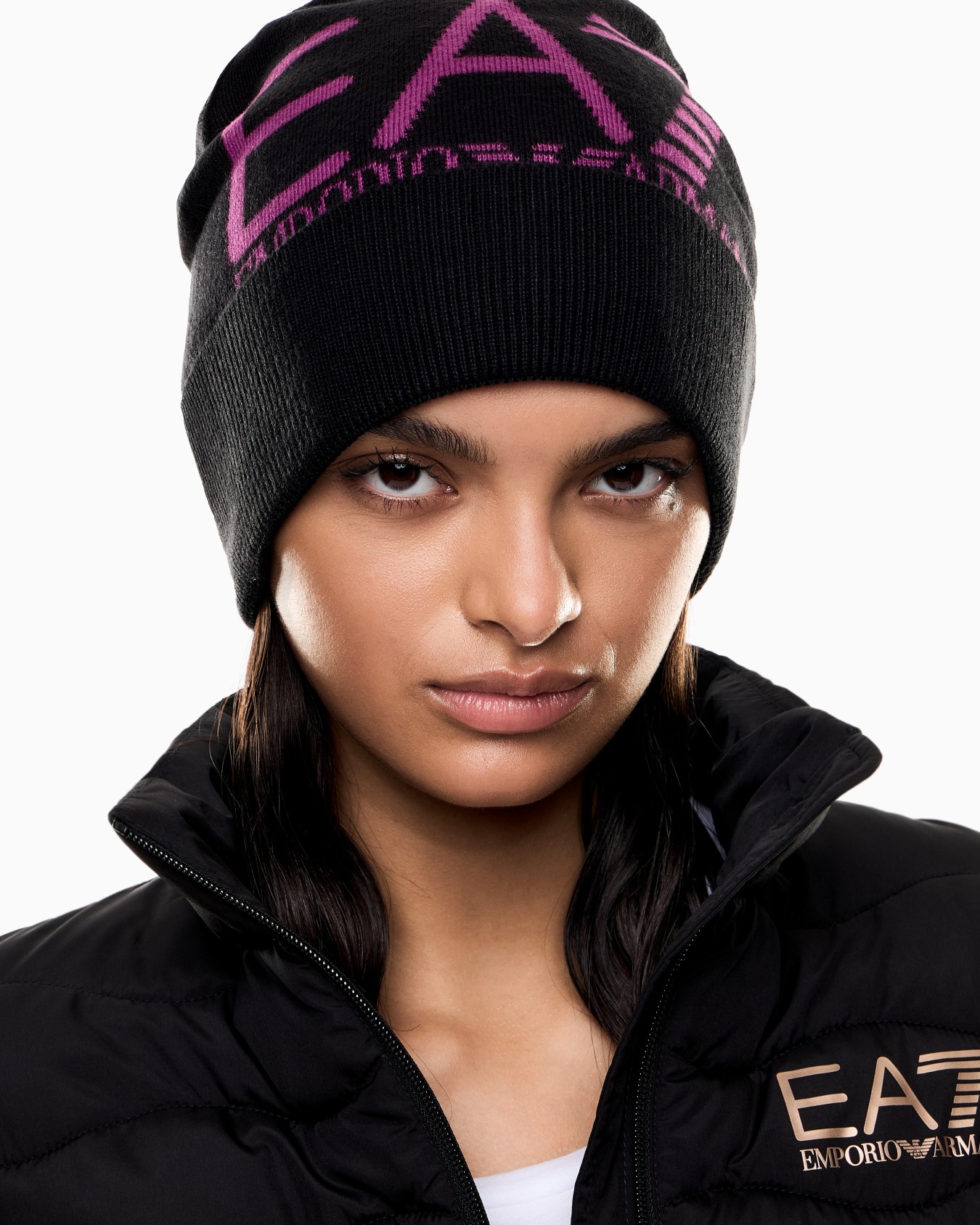Visibility Beanie mit großem EA7-Logo Folie 2
