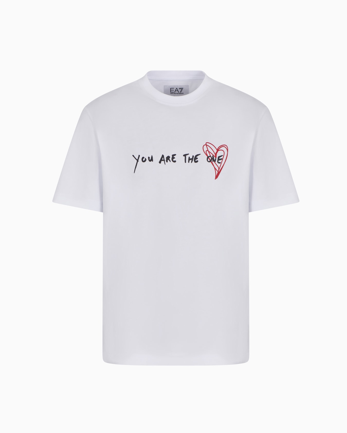 T-shirt girocollo 7.CUORE in jersey di cotone Slide 0