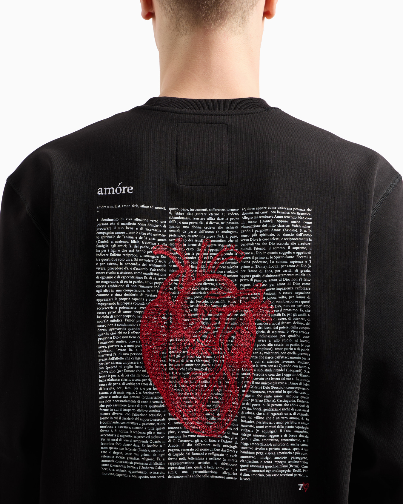 Felpa girocollo 7.CUORE in misto cotone stretch Slide 5