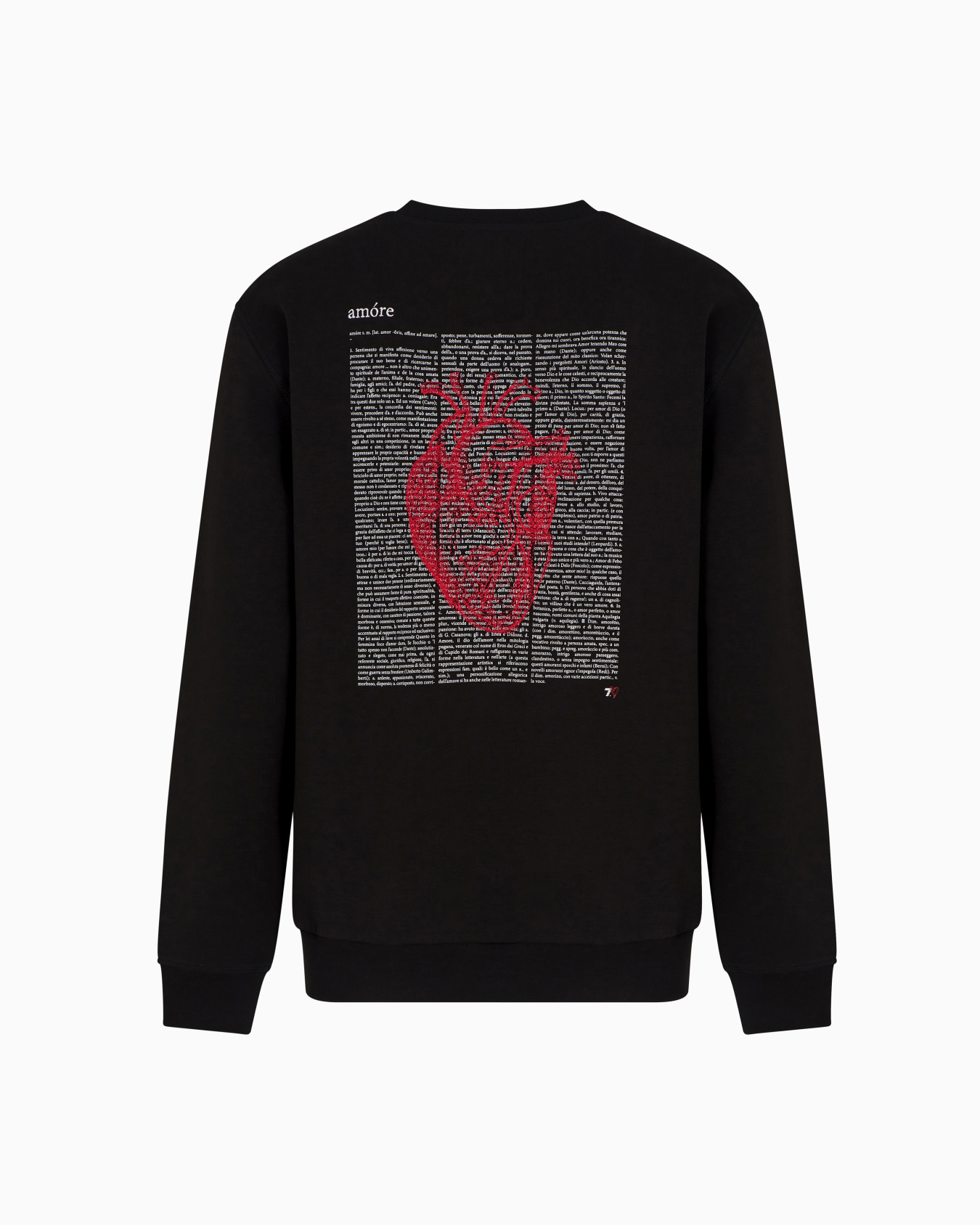 Felpa girocollo 7.CUORE in misto cotone stretch Slide 3