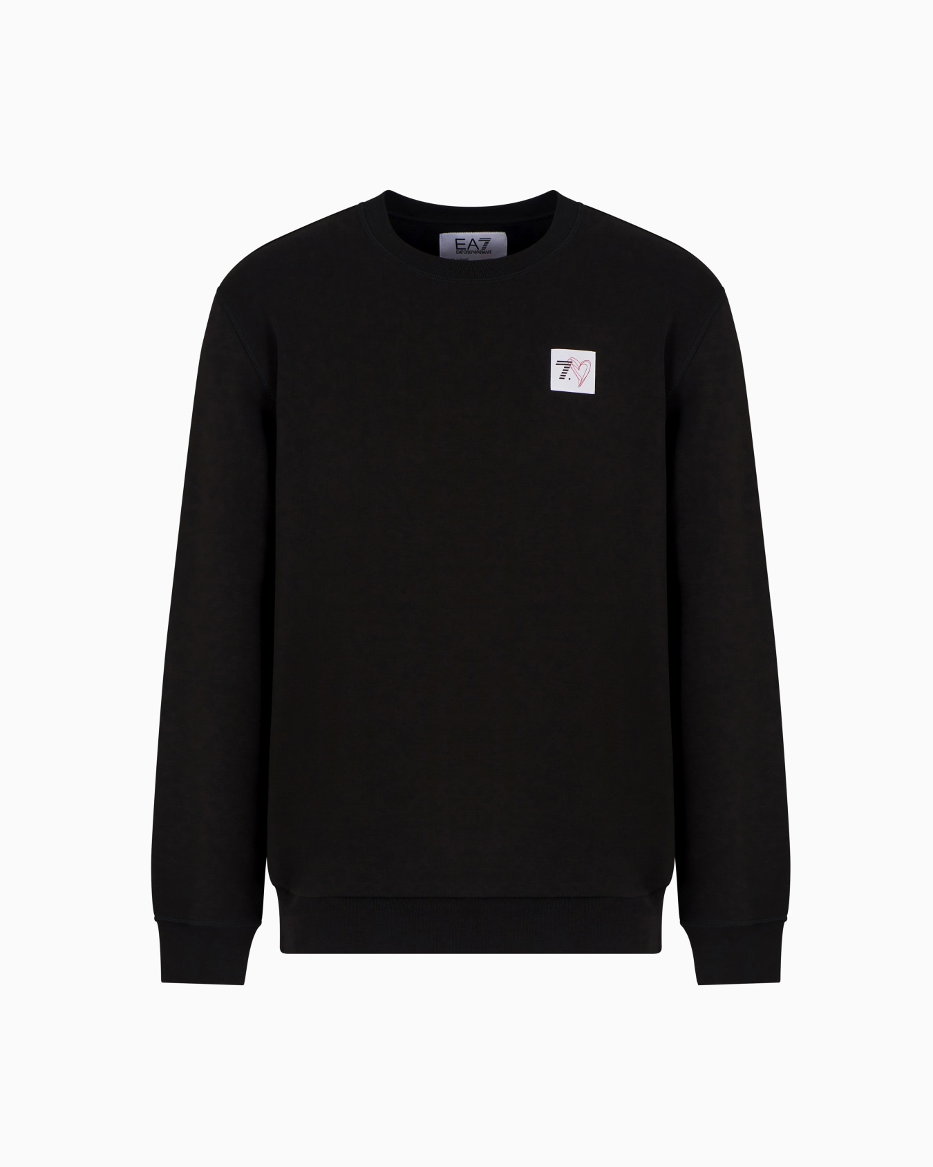 Felpa girocollo 7.CUORE in misto cotone stretch Slide 0