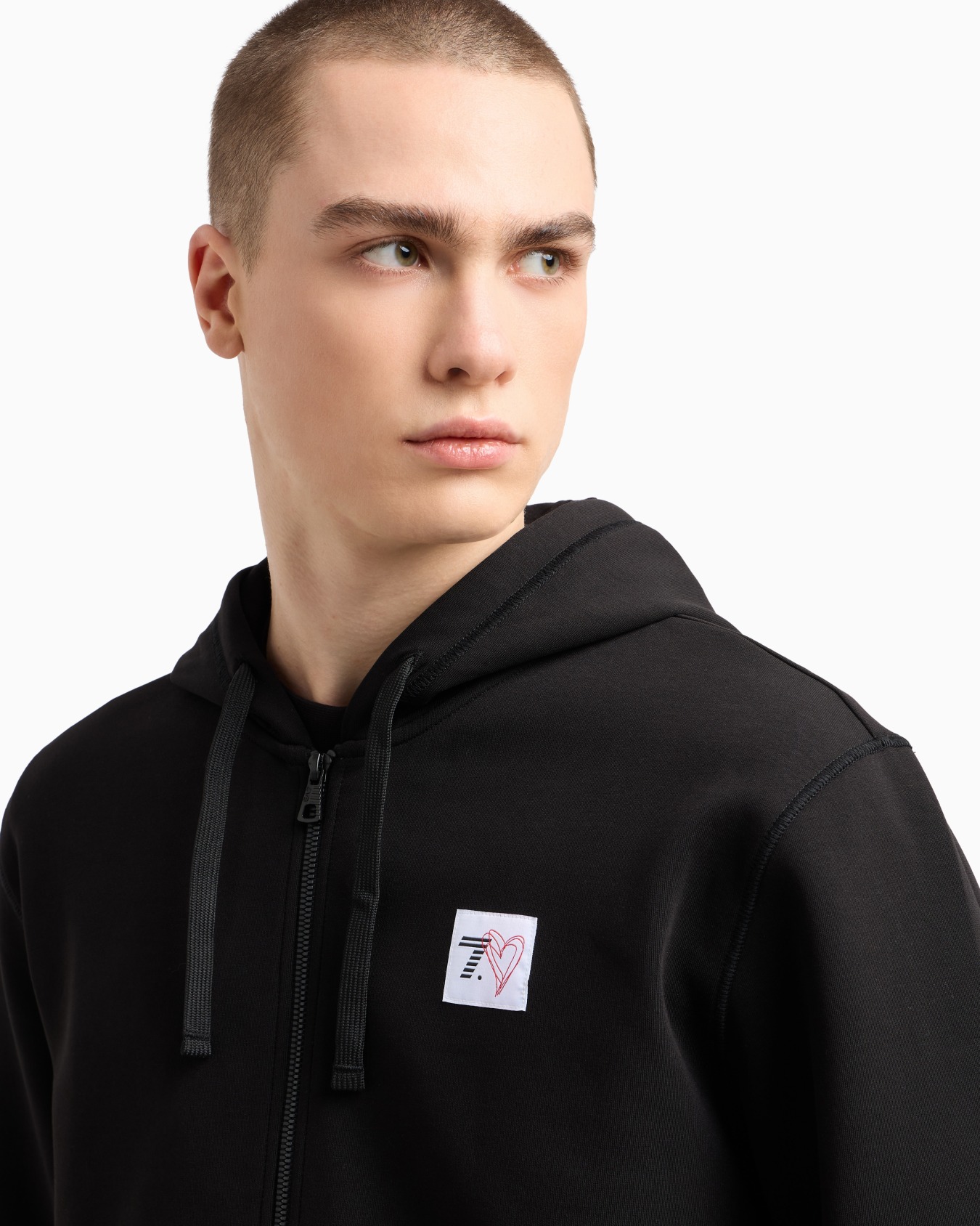 7.CUORE cotton jersey crew-neck T-shirt with print Slide 5