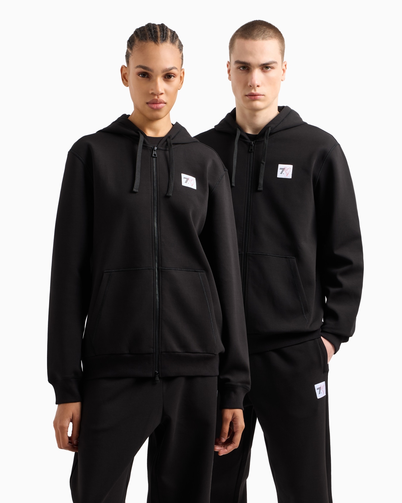 7.CUORE cotton jersey crew-neck T-shirt with print Slide 2