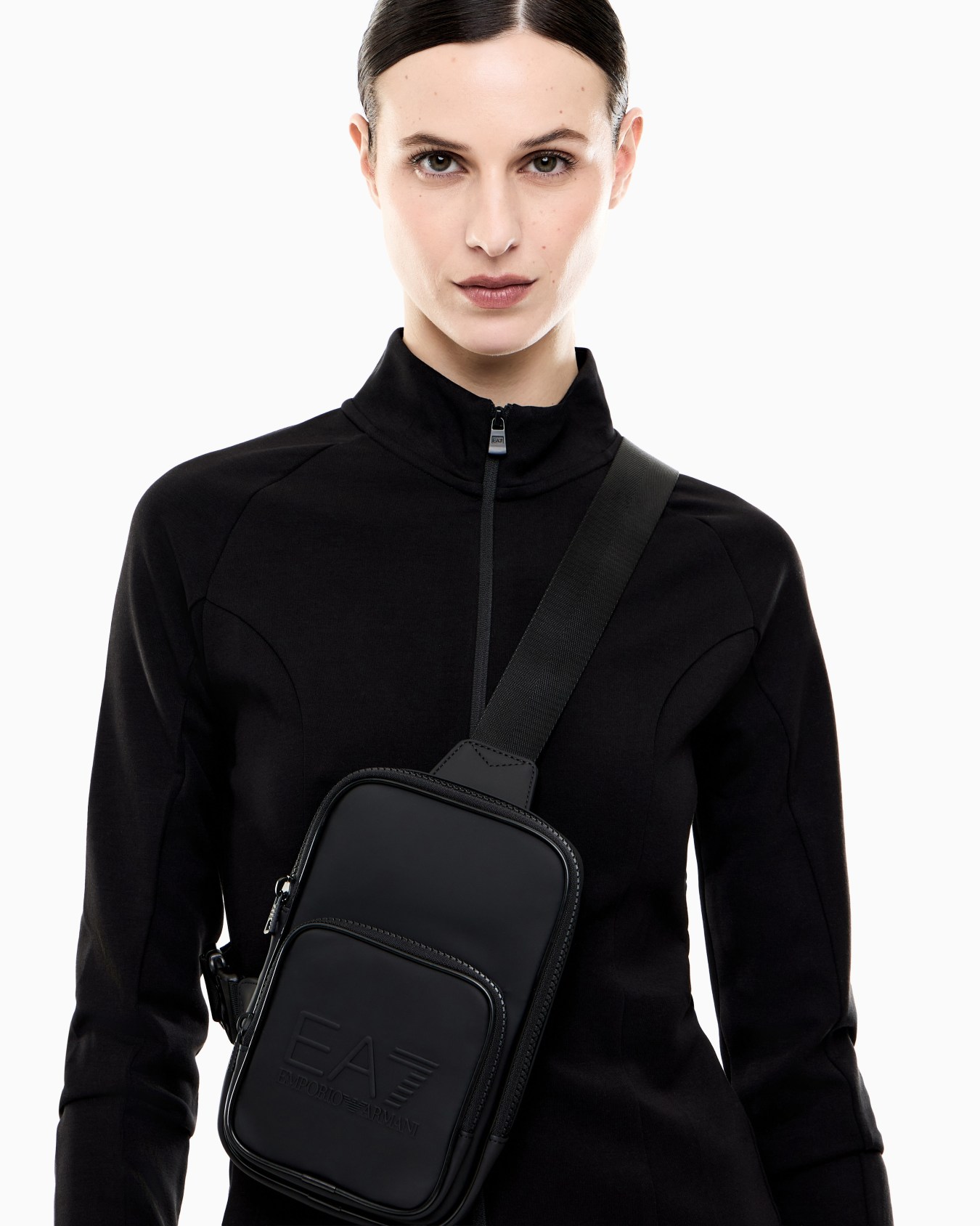 Large one-shoulder bag in rubberised fabric Slide 6