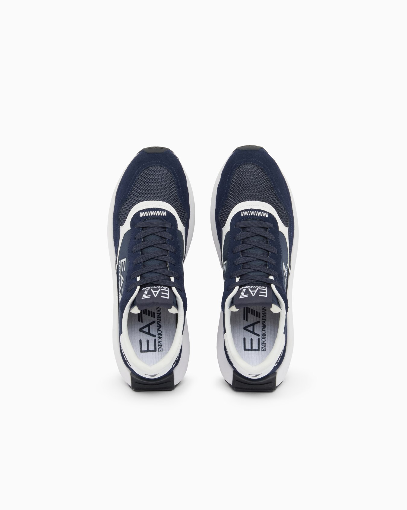 Technical Fabric Sneakers and Leather Inserts Slide 2