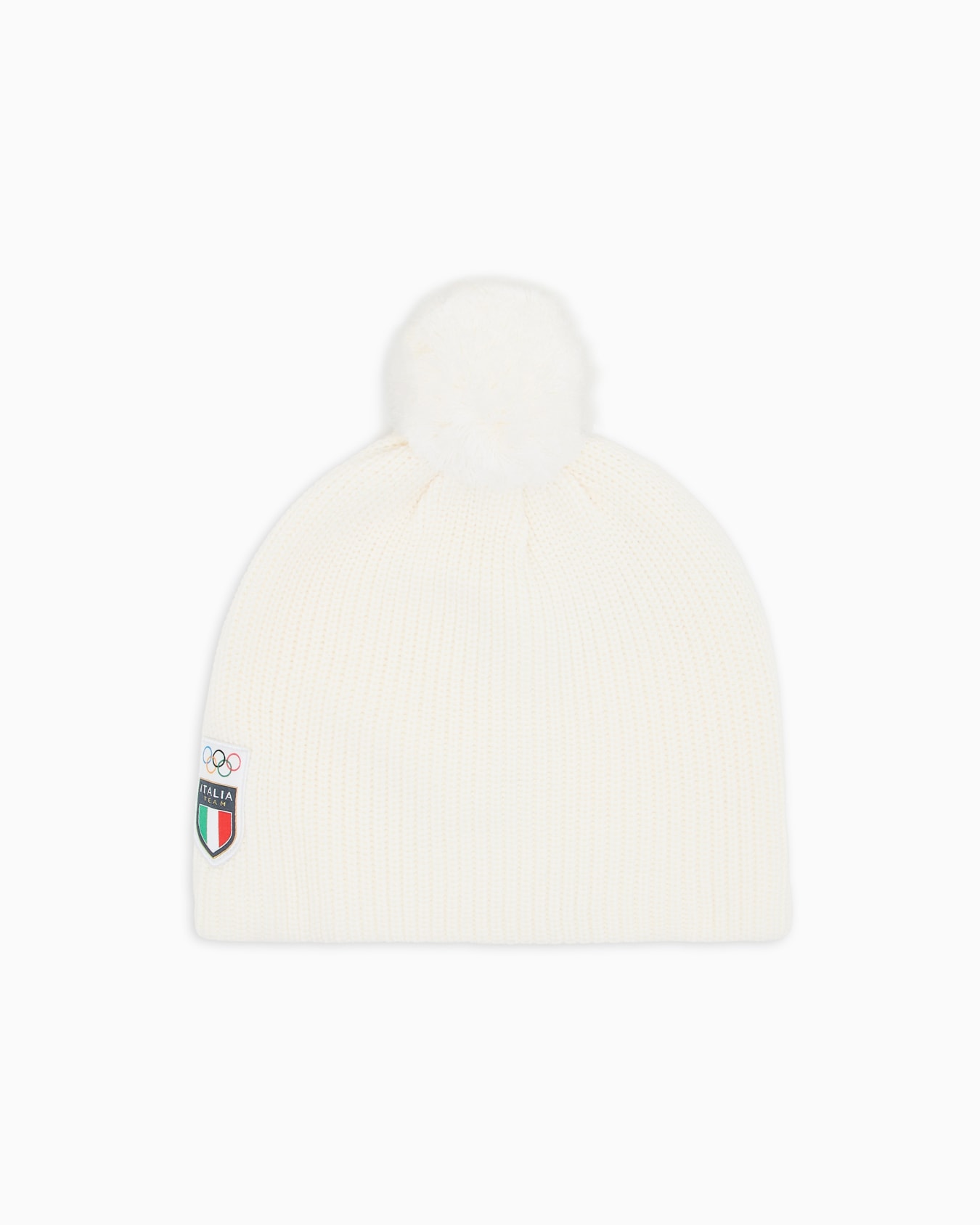 Bonnet avec pompon en mélange de laine Diapositive 1