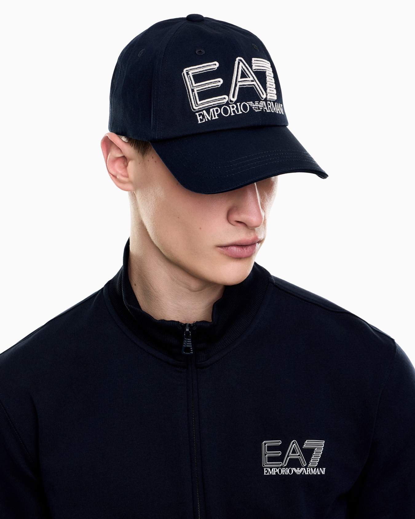 Cotton Baseball Hat with Visor Slide 2