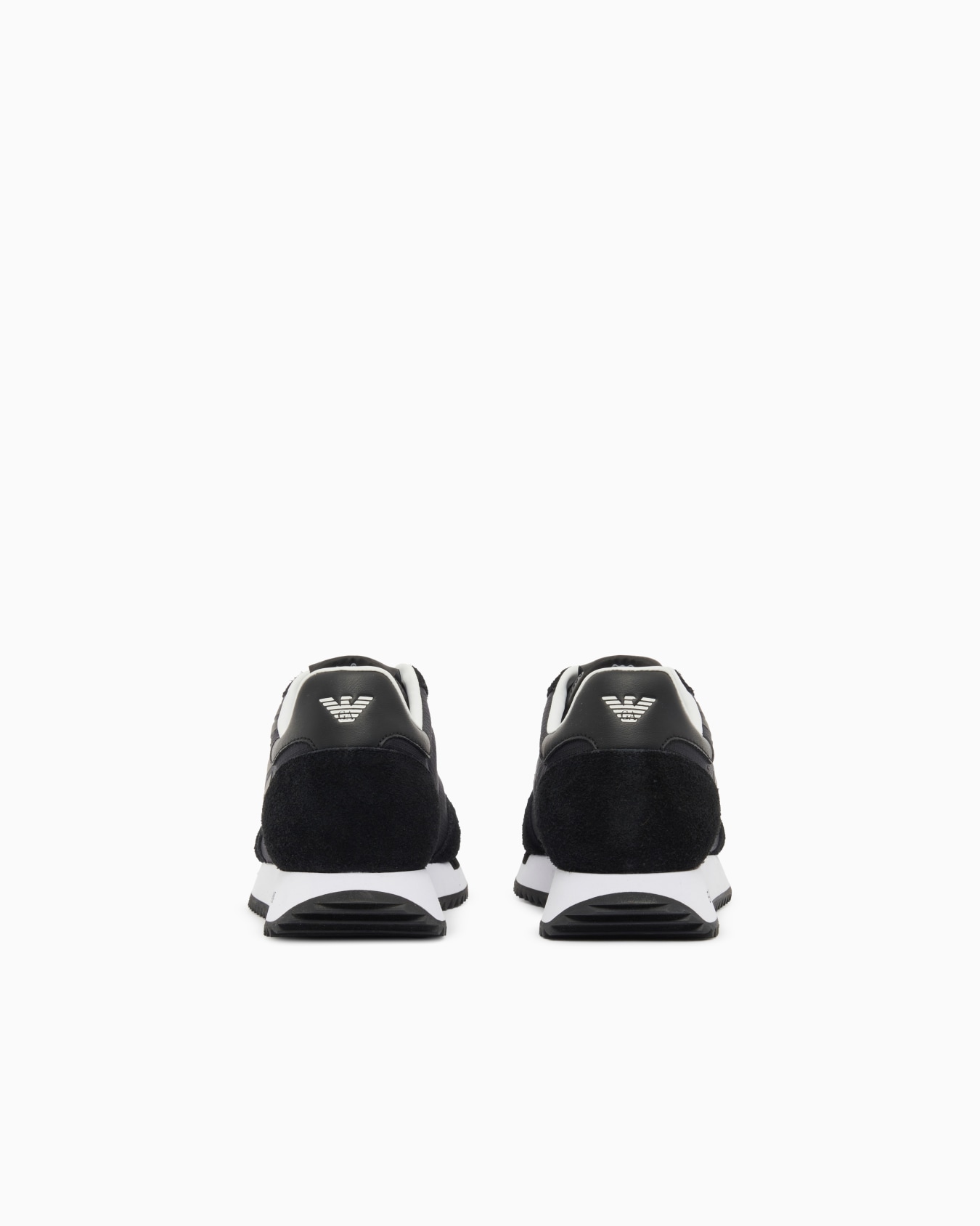 レザー＆スエード スニーカー Black & White スライドする 3