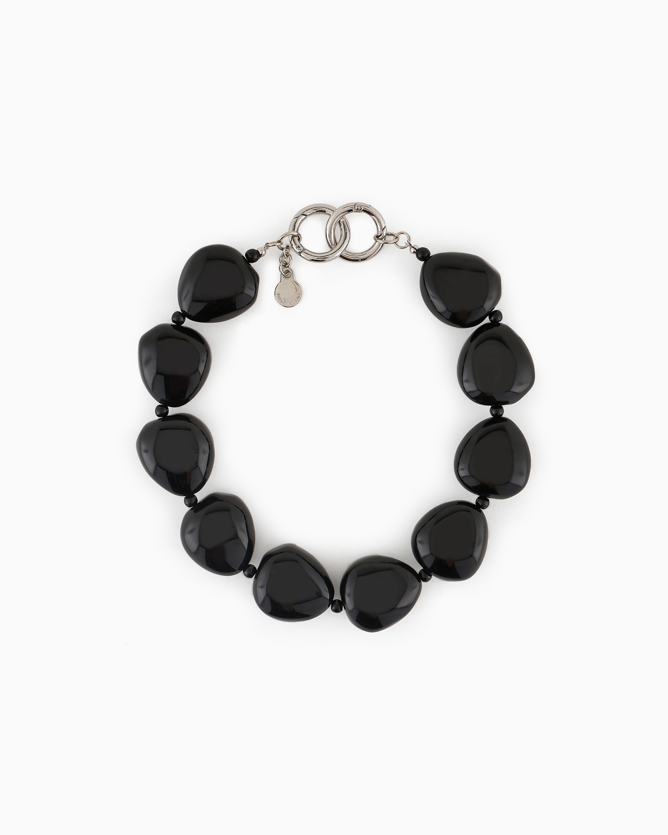 Choker necklace with rounded gemstones Slide 0