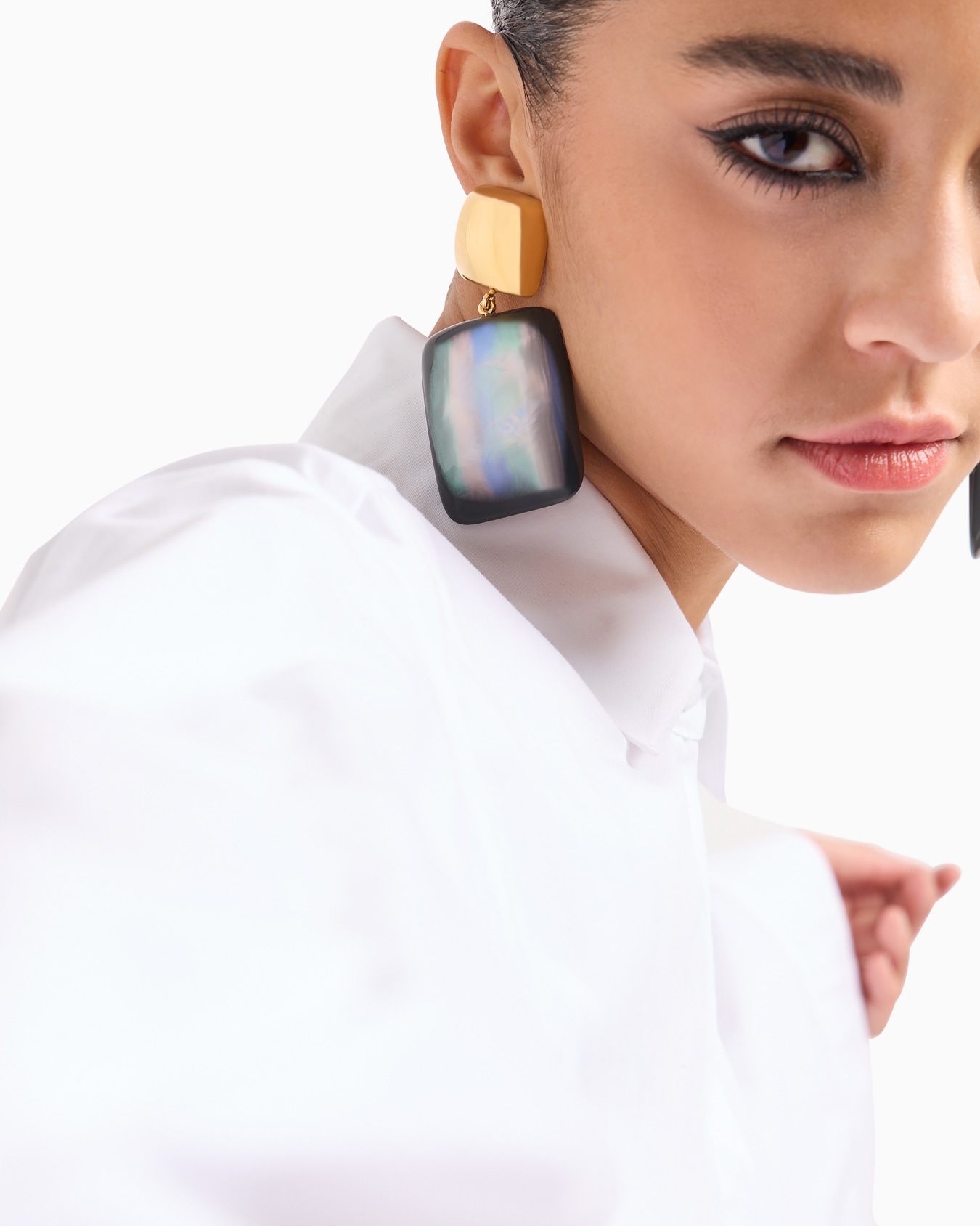 Grandes boucles d’oreilles pendentifs nuancées Diapositive 2