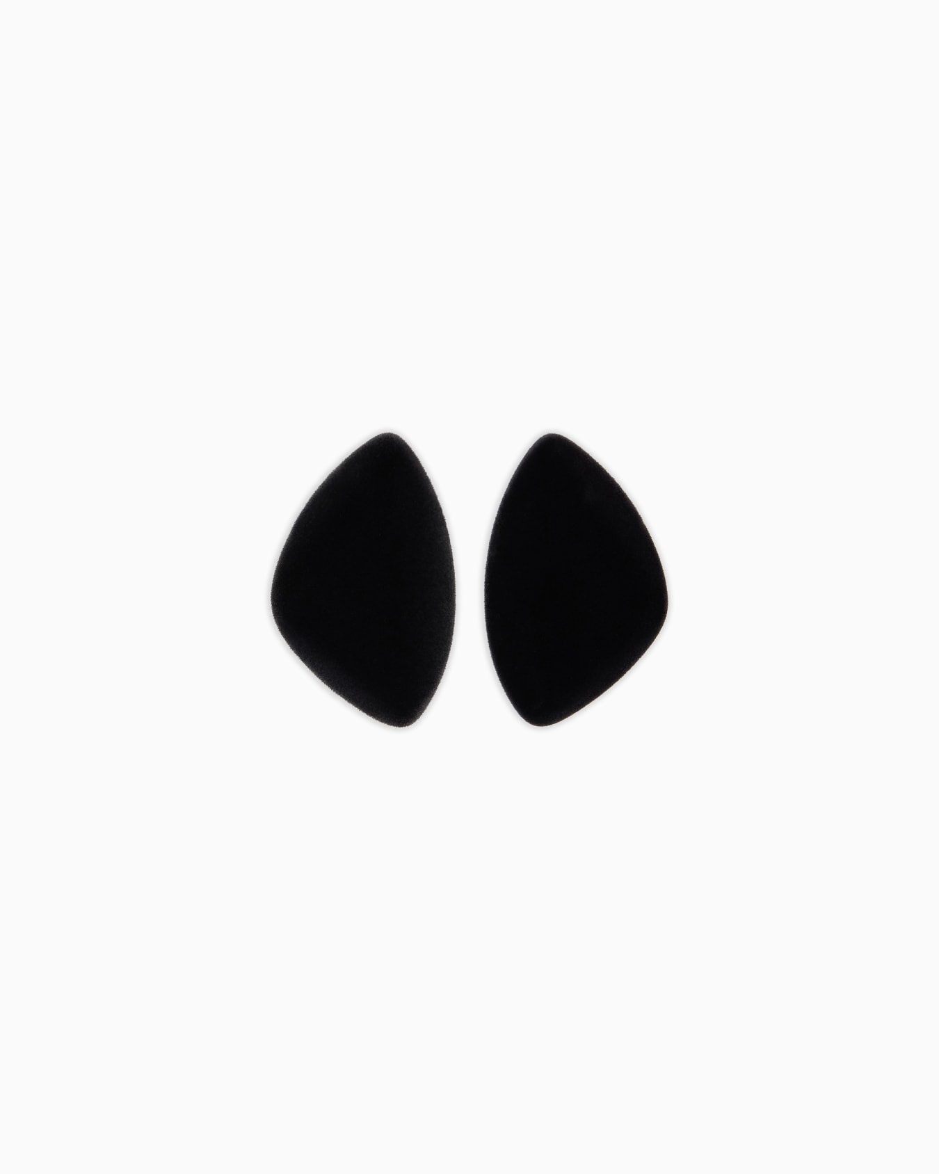 Oversized geometric-shaped flocked earrings Slide 0