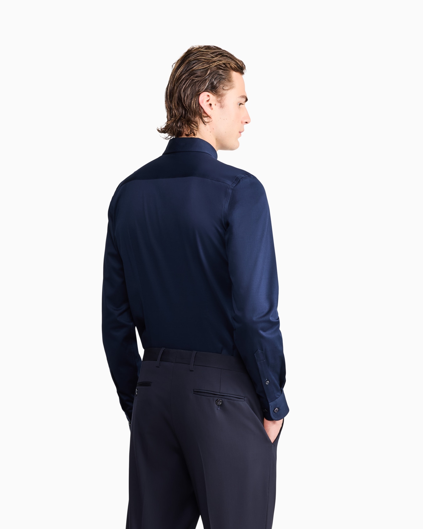 Camisa de algodón icon de punto con cuello clásico Icon Diapositiva 5