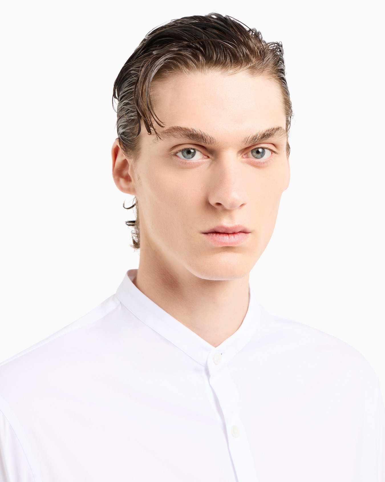Camicia Icon in cotone unito stretch Slide 4