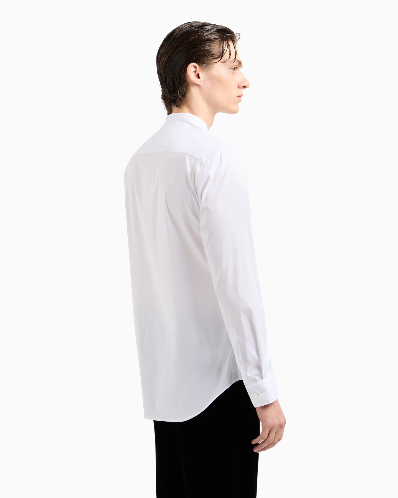 Camicia Icon in cotone unito stretch Slide 2